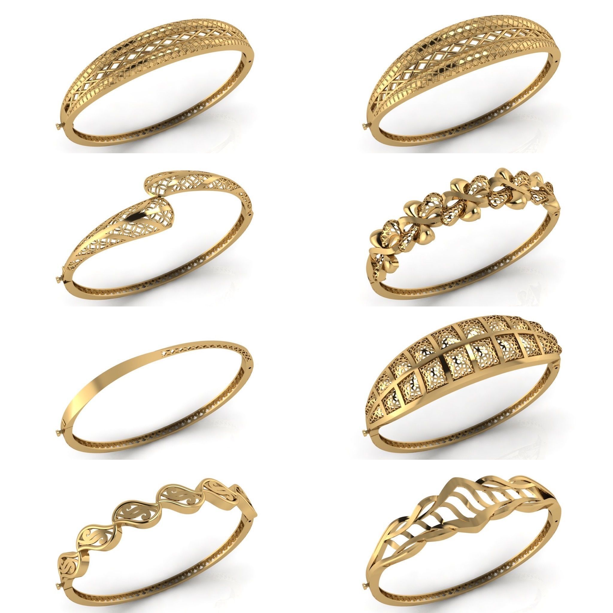 57 Models Women Bracelets Womens Bracelet Plain Models  3DM STL 3D Model Collection_2