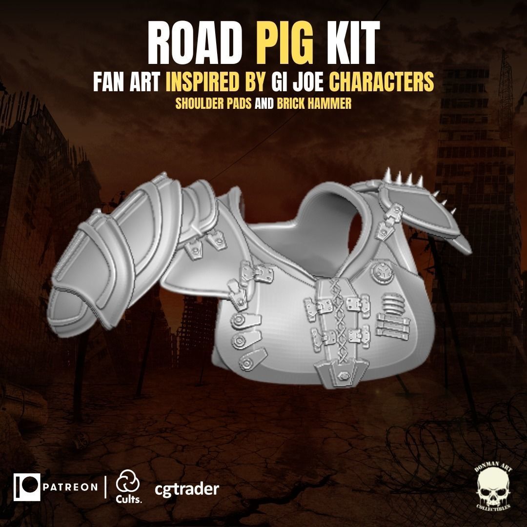 Road Pig Kit for action figures 3D print model_3
