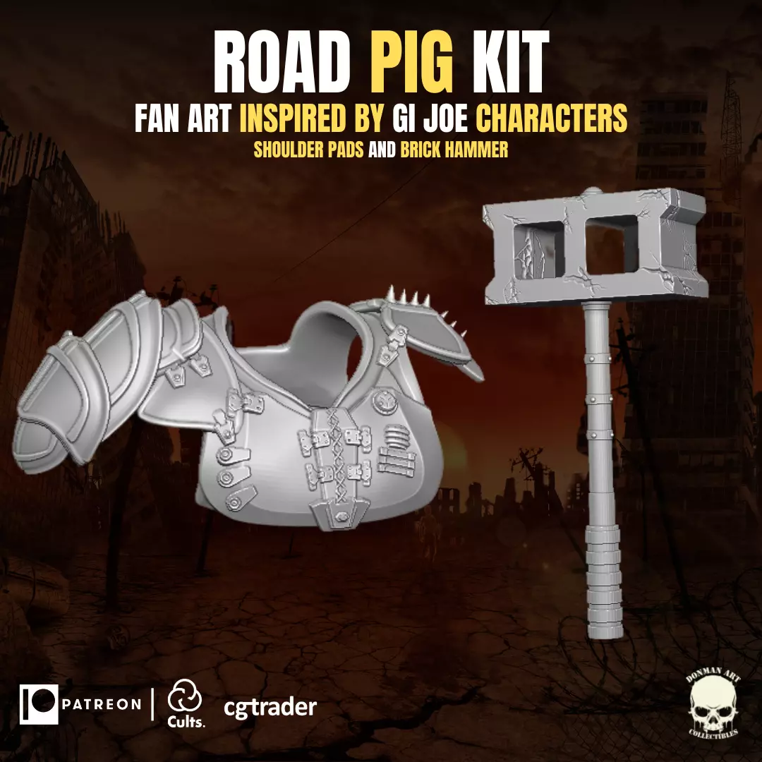 Road Pig Kit for action figures 3D print model_0