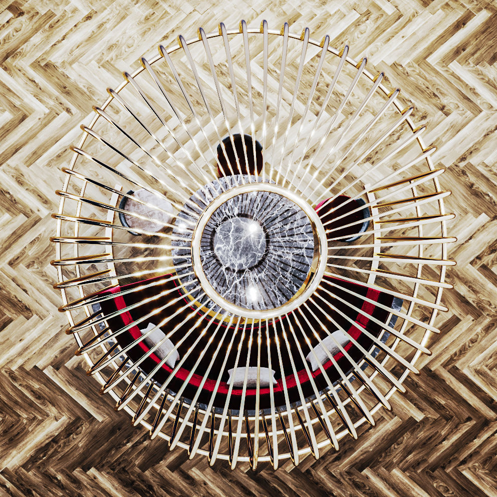 Cage sofa 01 3D model 3D model_4