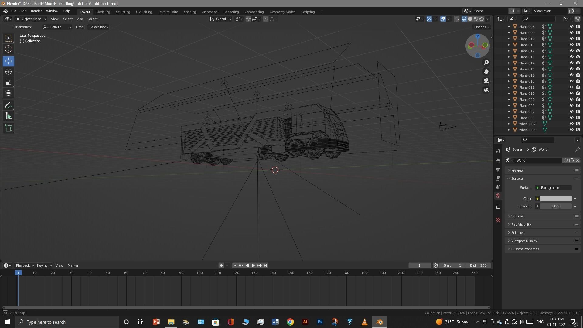 Scifi Truck 3D model_36