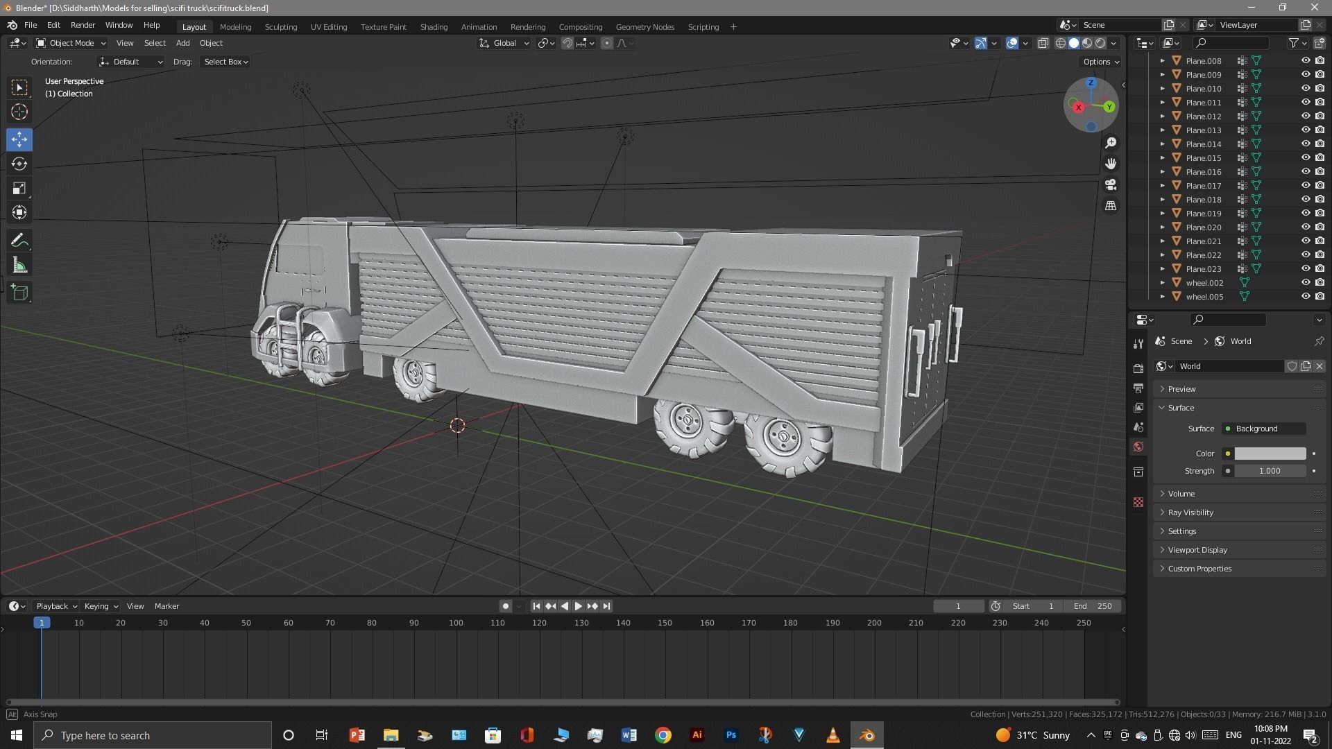 Scifi Truck 3D model_14