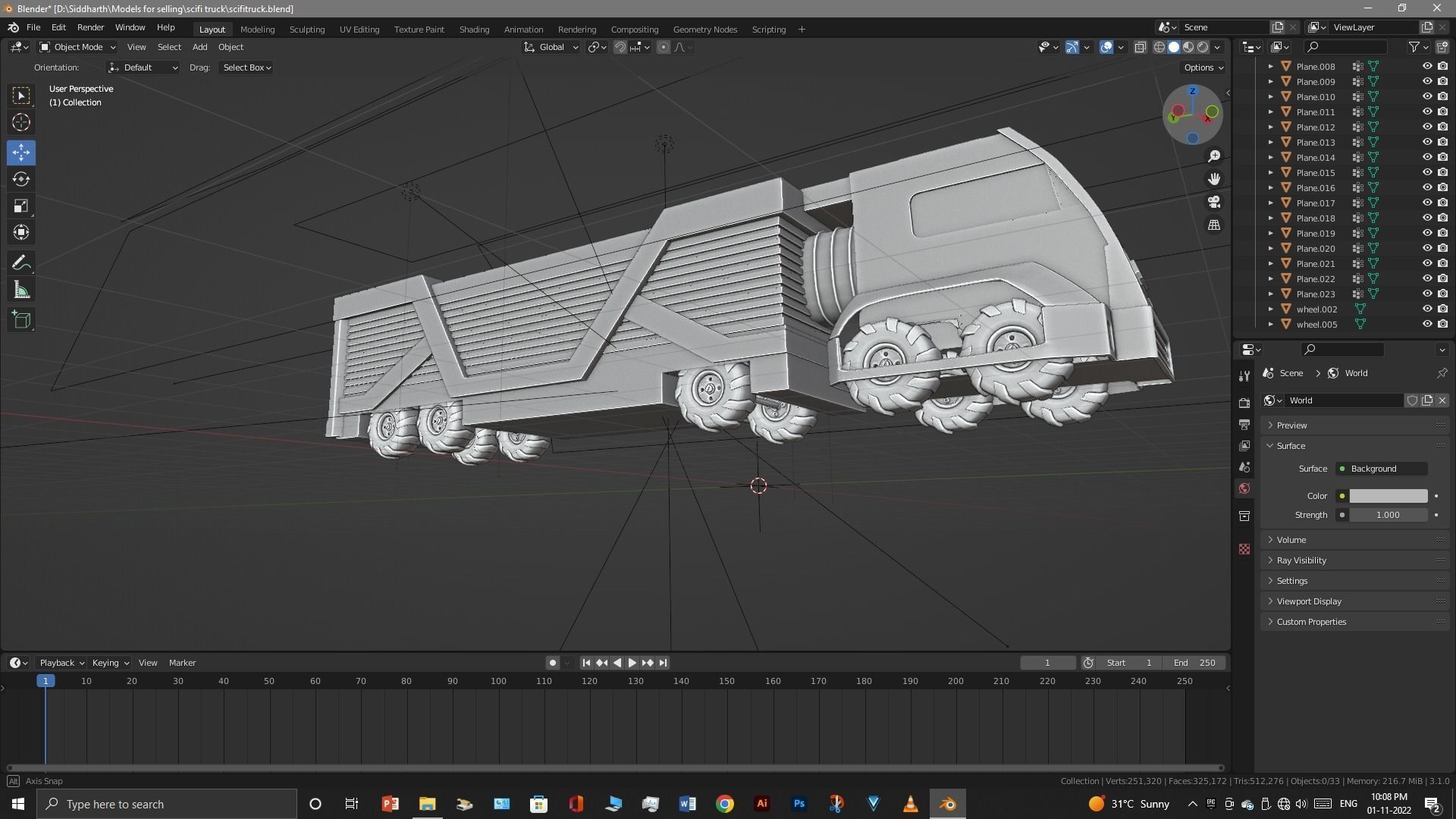 Scifi Truck 3D model_19