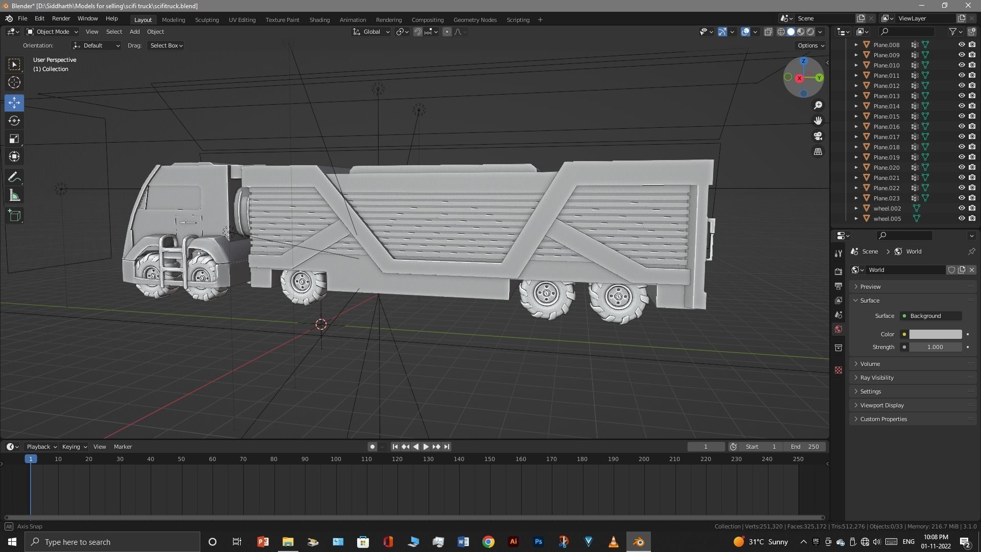 Scifi Truck 3D model_11
