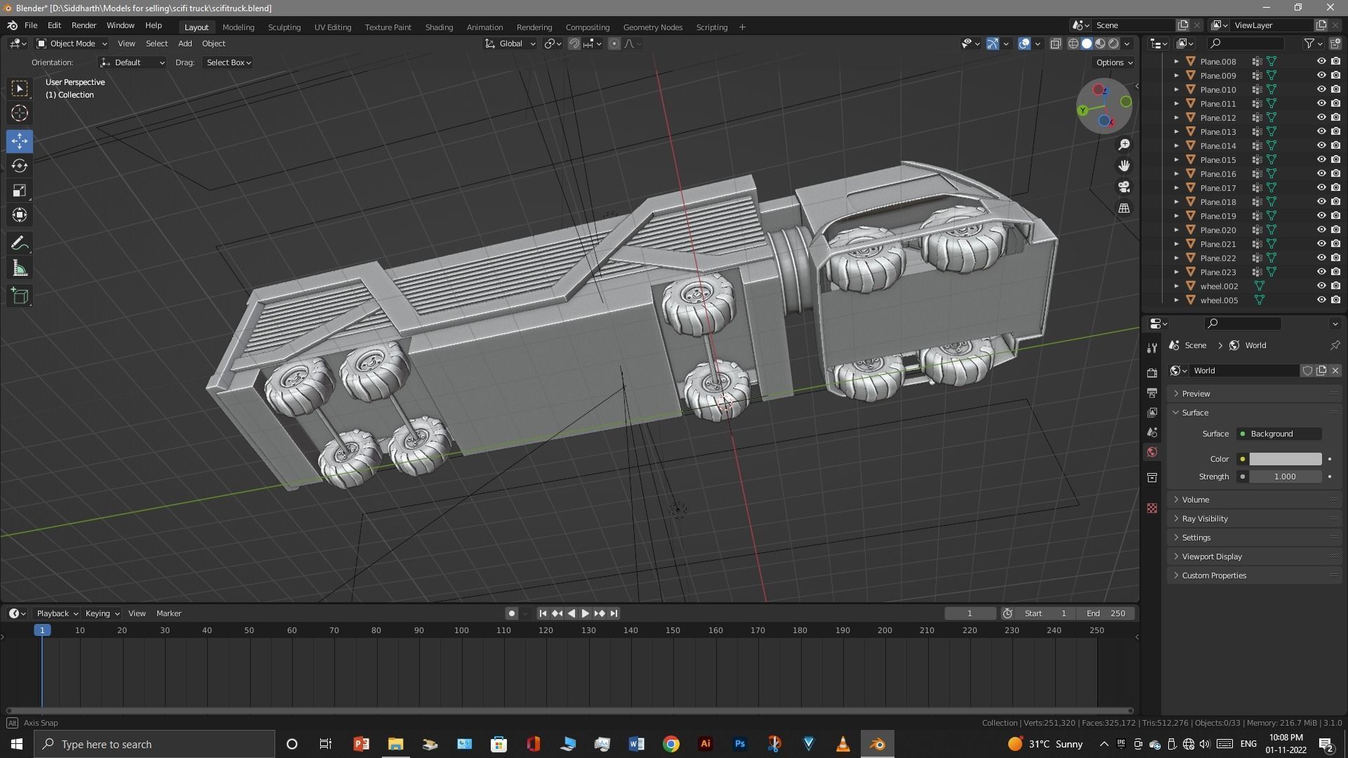 Scifi Truck 3D model_16