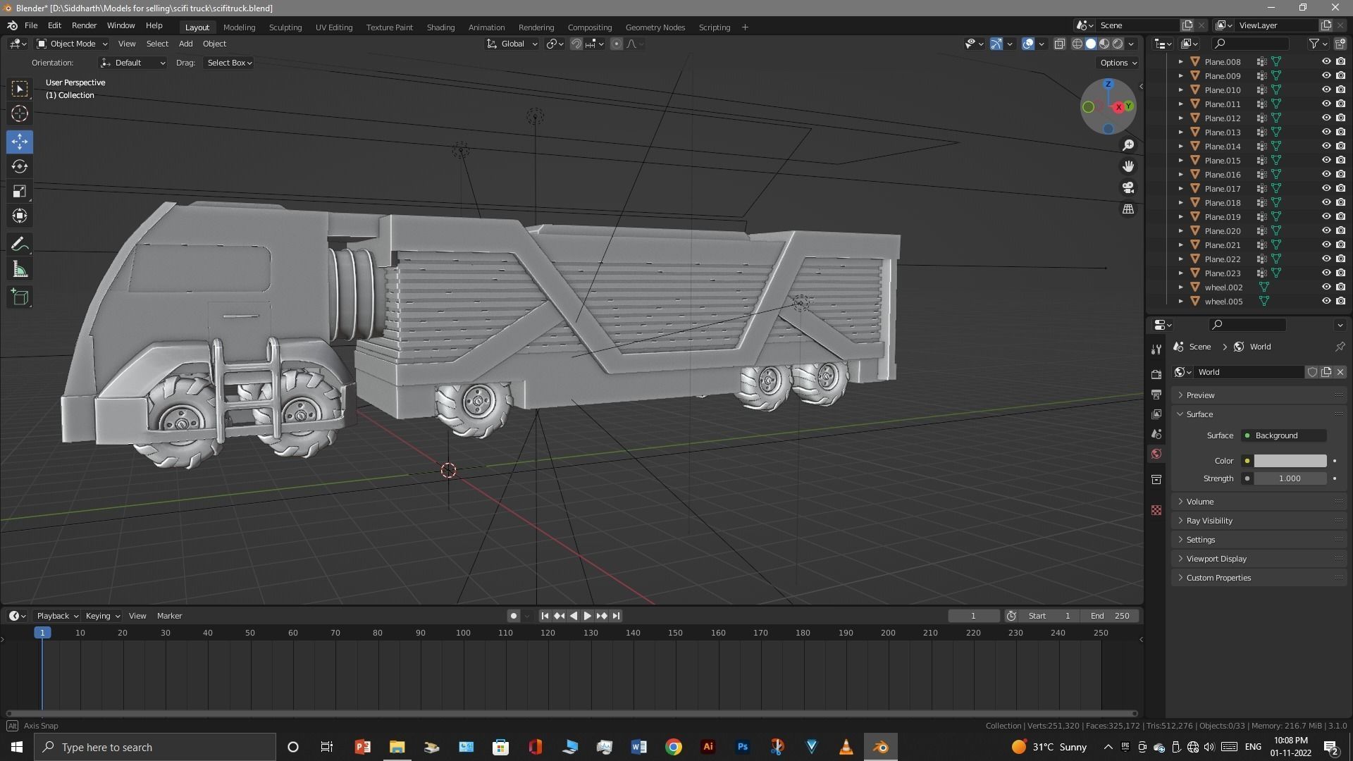 Scifi Truck 3D model_9
