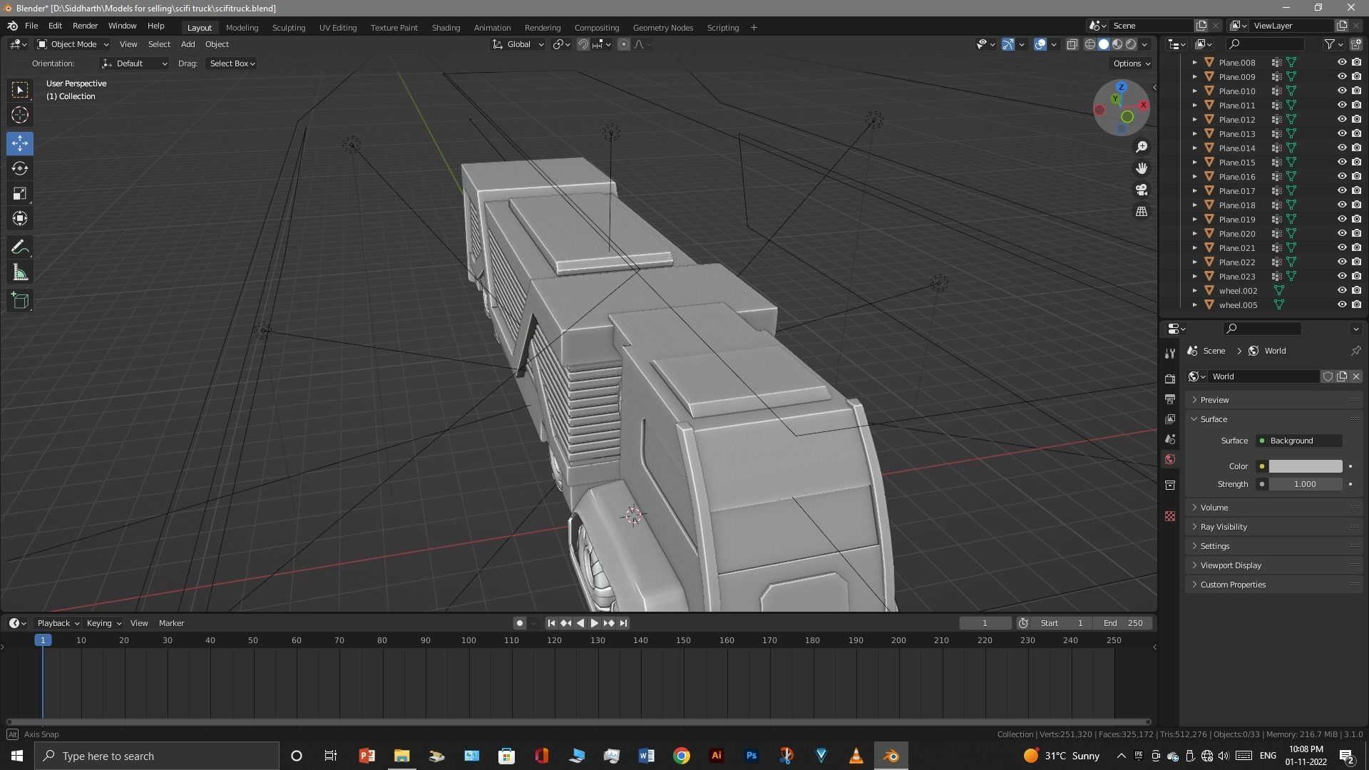 Scifi Truck 3D model_18