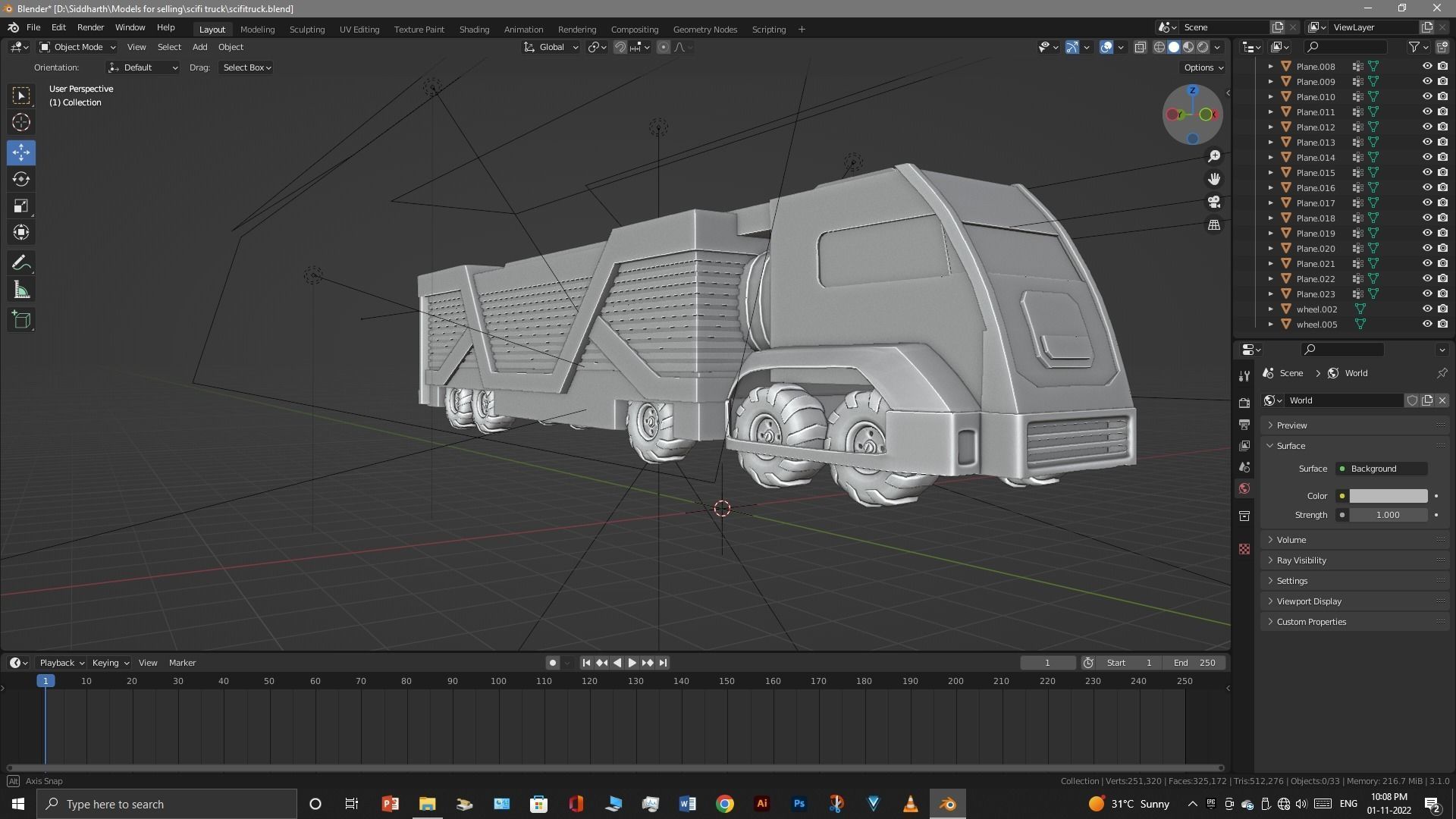 Scifi Truck 3D model_20