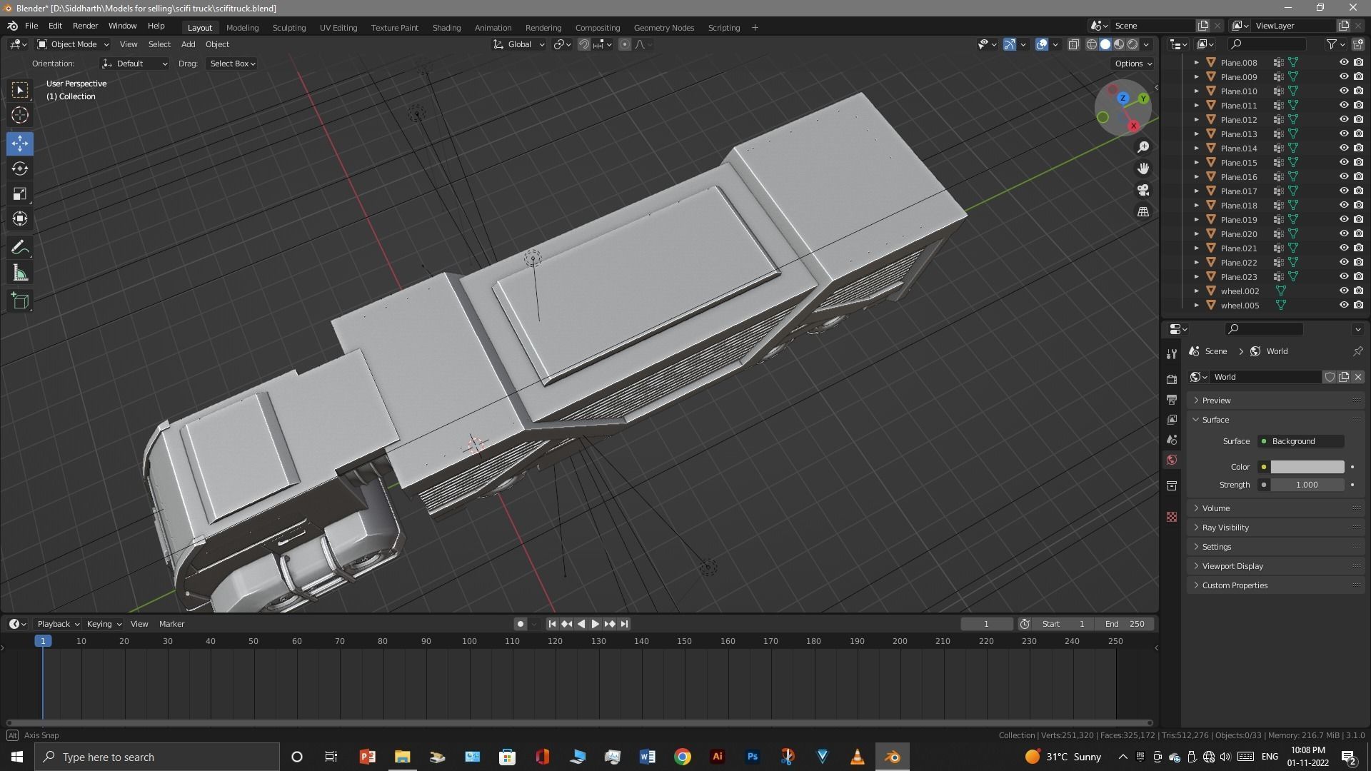 Scifi Truck 3D model_15