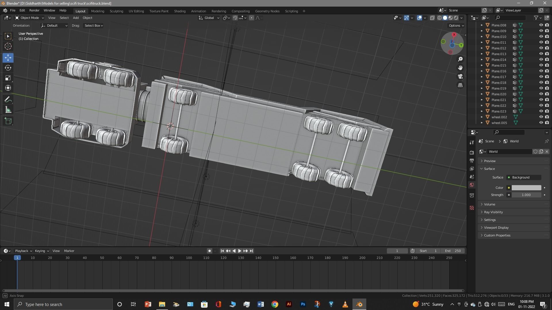 Scifi Truck 3D model_10