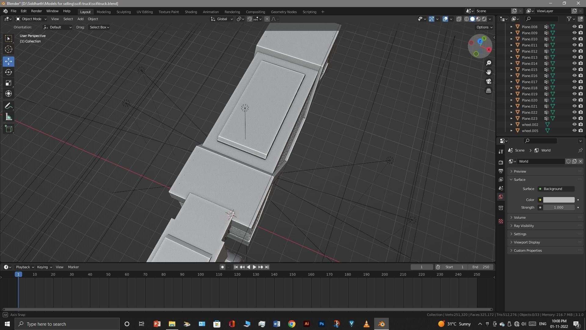 Scifi Truck 3D model_12