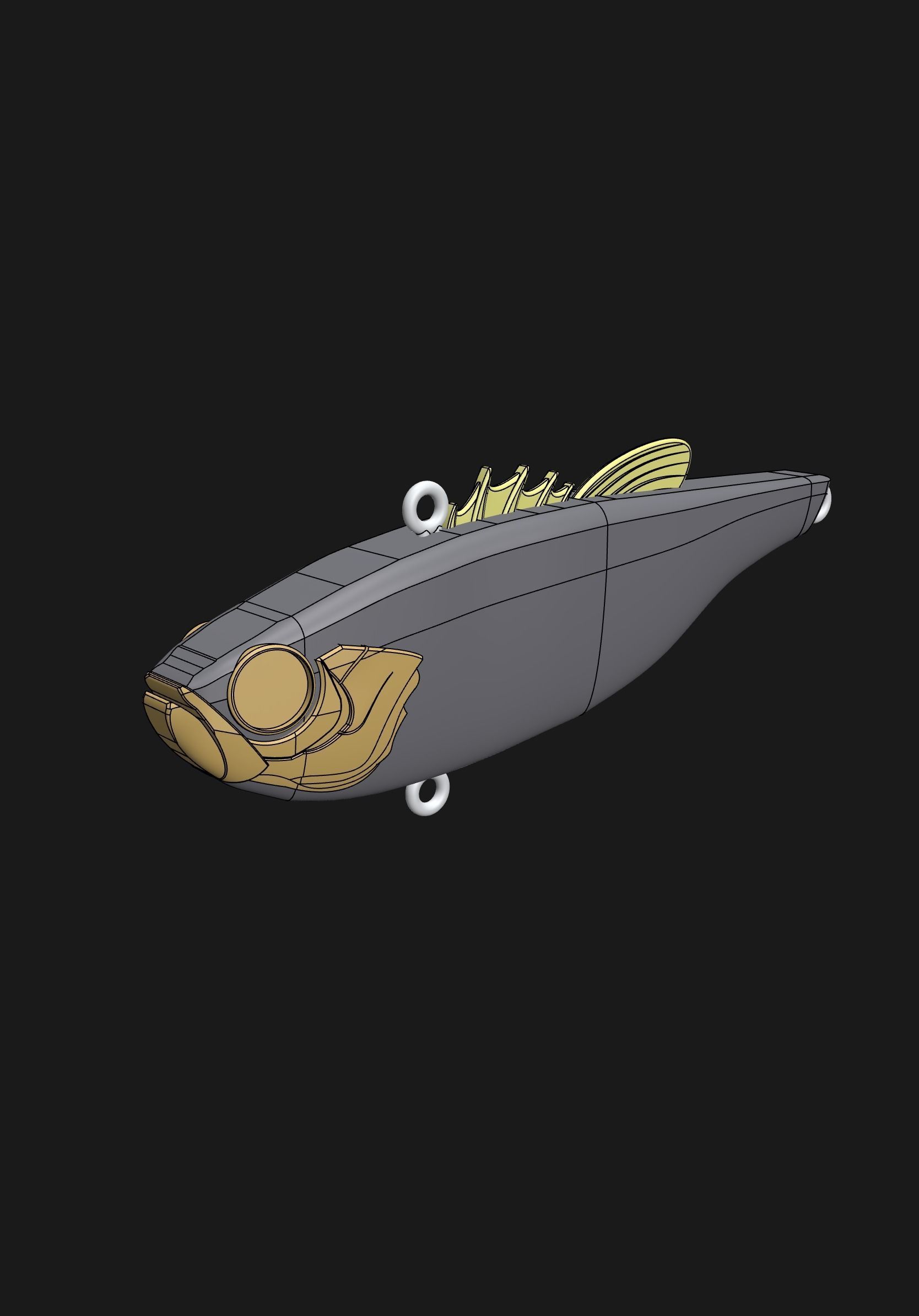 3D Vibration lure 3D print model_1