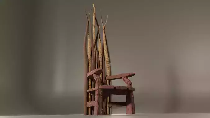 Wooden Throne Story Telling Chair