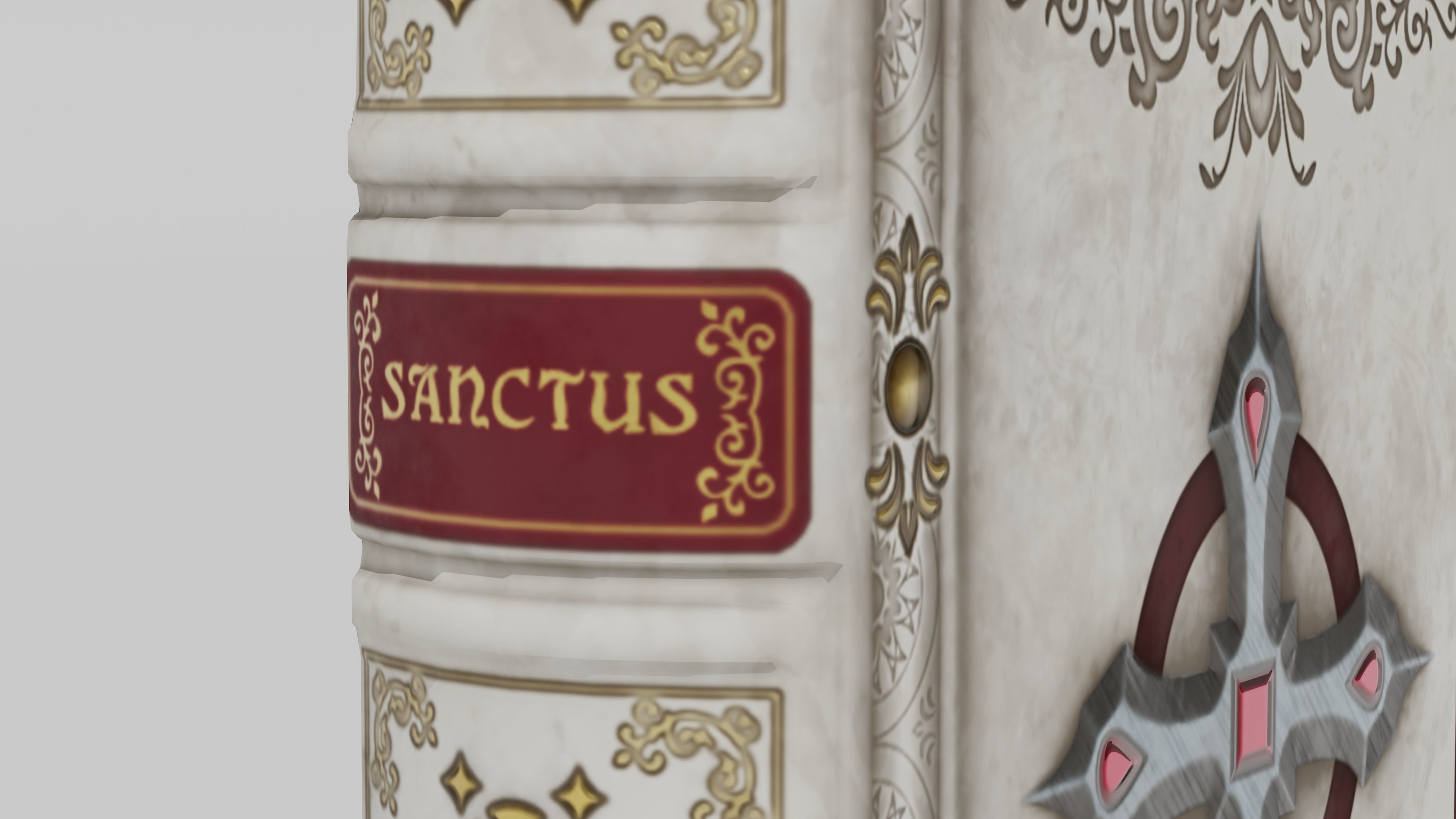 OB 00 04 vampire hunter holy book Low-poly 3D model_4