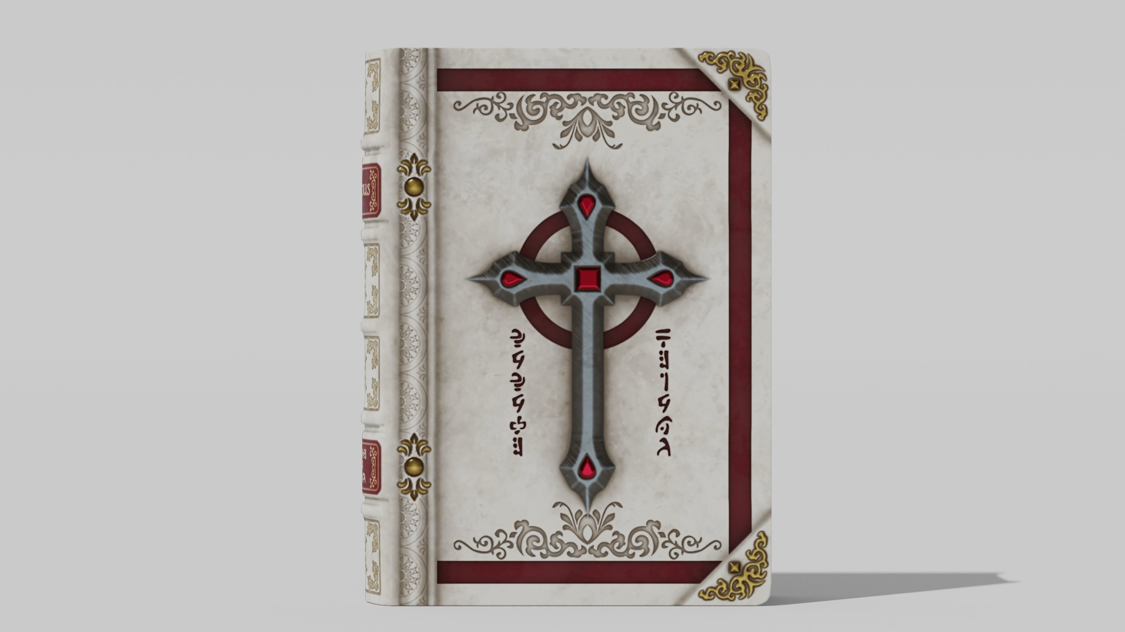 OB 00 04 vampire hunter holy book Low-poly 3D model_10