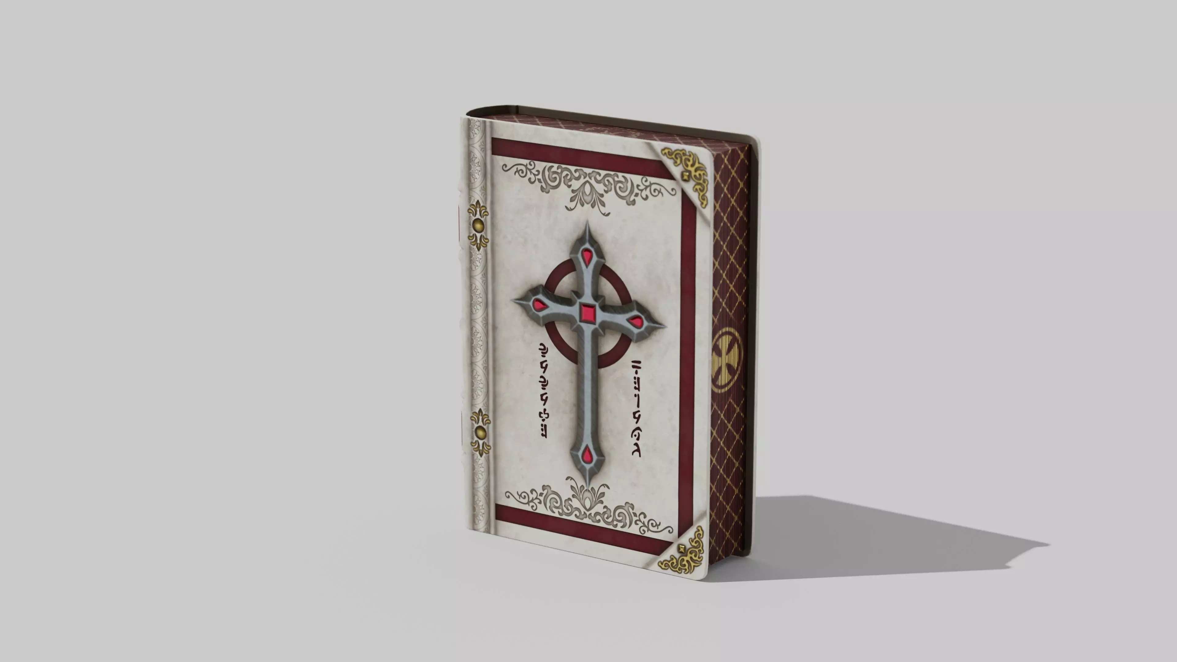 OB 00 04 vampire hunter holy book Low-poly 3D model_0