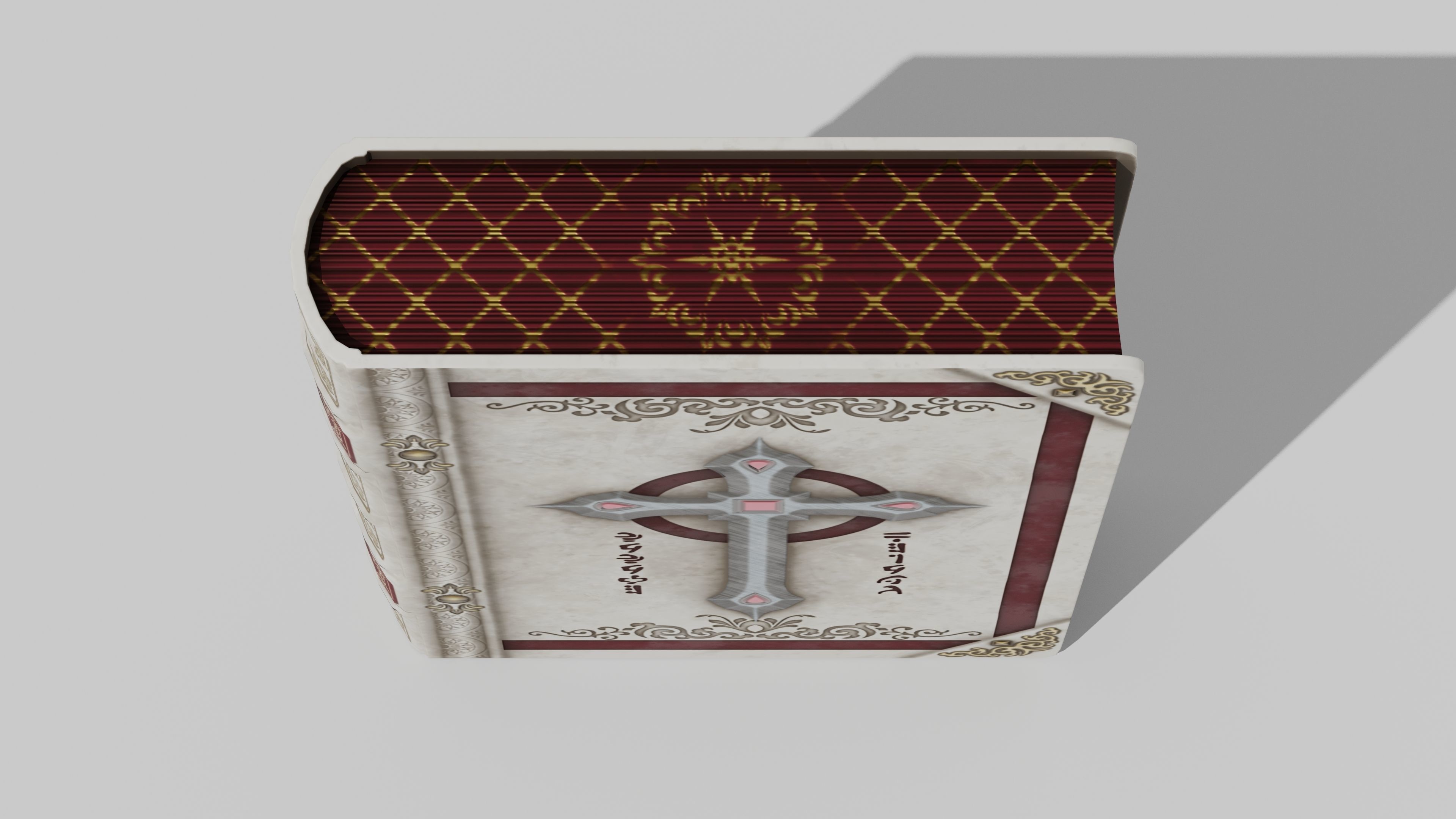 OB 00 04 vampire hunter holy book Low-poly 3D model_9