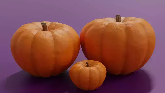 Three pumpkins