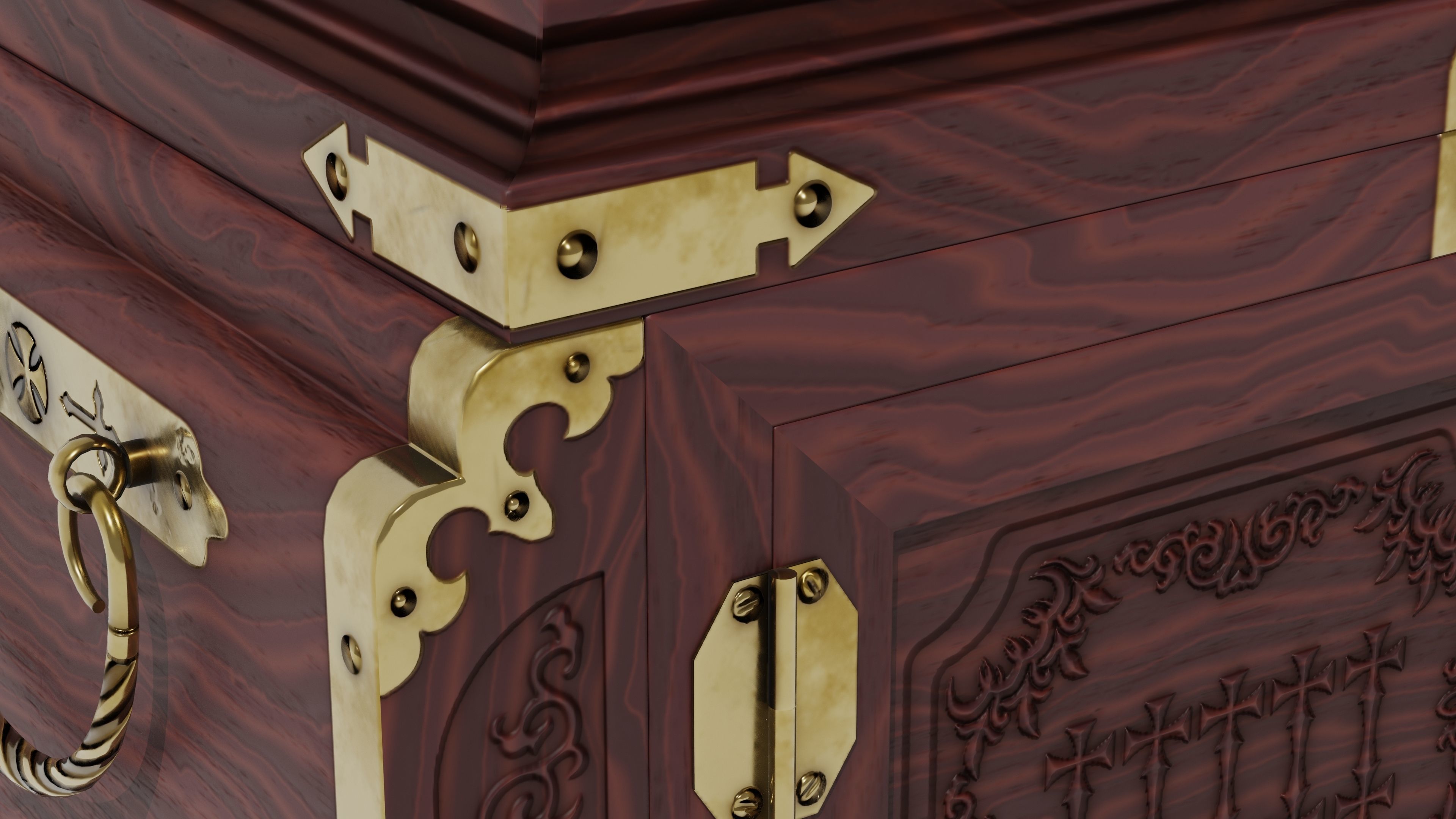 OB 00 05 vampire hunter trunk Low-poly 3D model_5