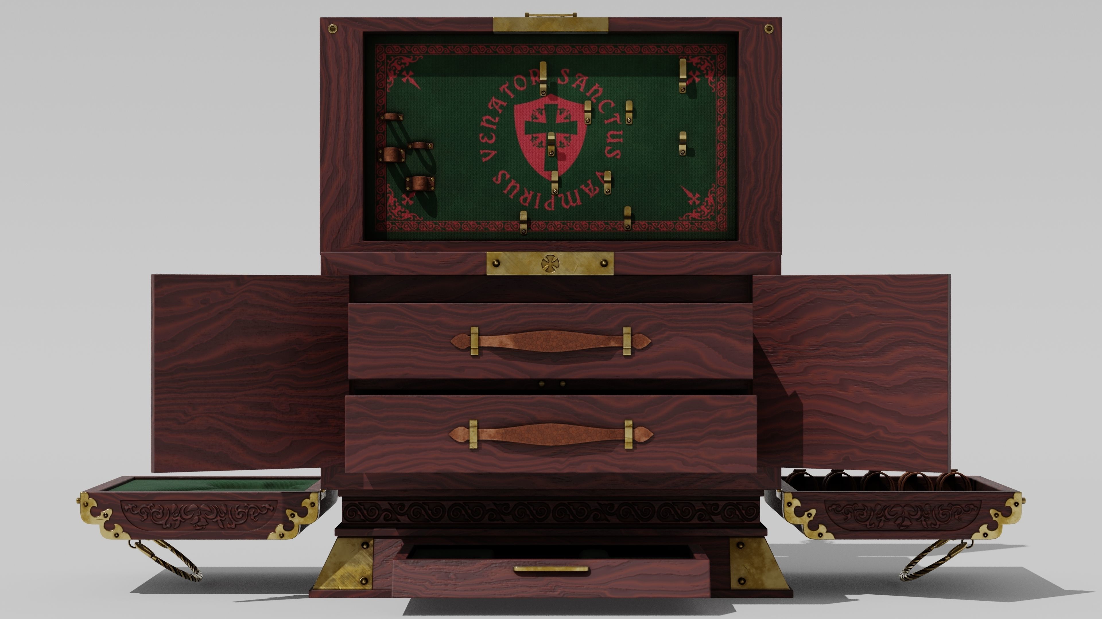 OB 00 05 vampire hunter trunk Low-poly 3D model_15