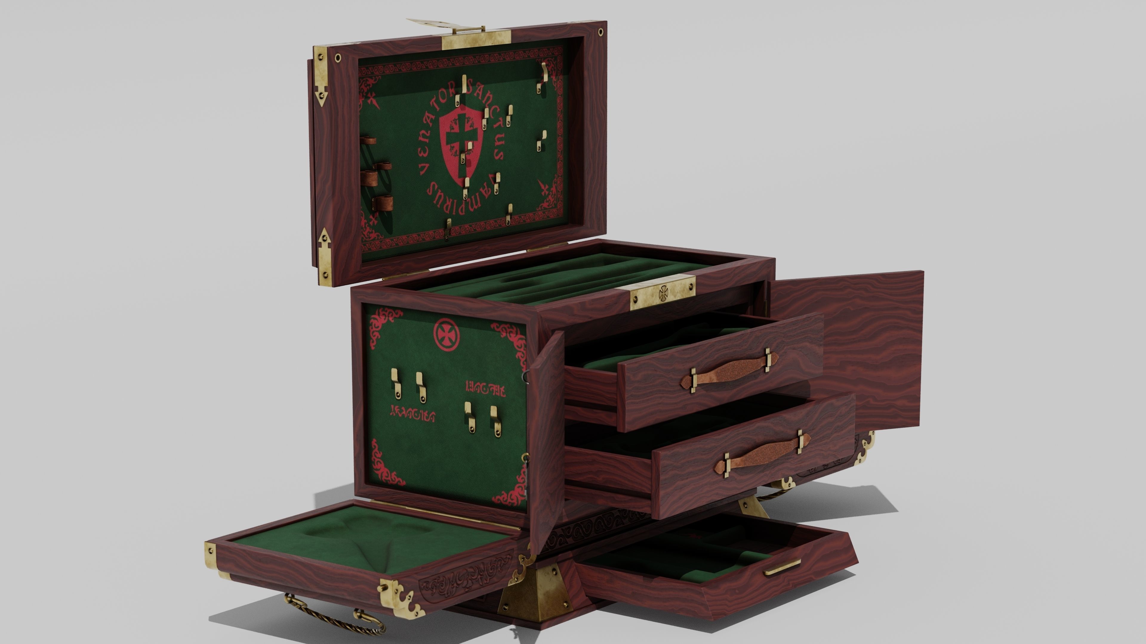 OB 00 05 vampire hunter trunk Low-poly 3D model_3