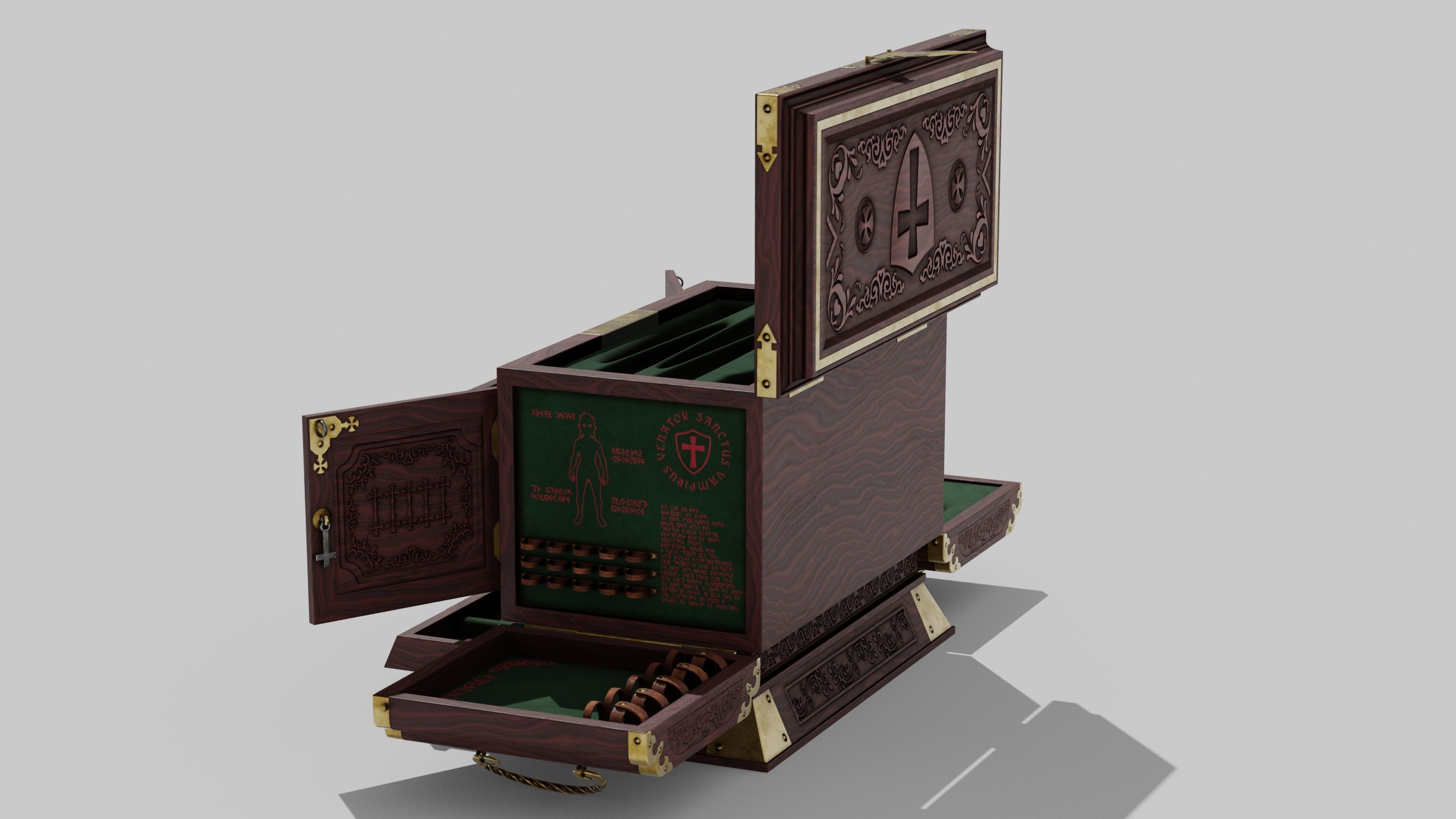 OB 00 05 vampire hunter trunk Low-poly 3D model_4