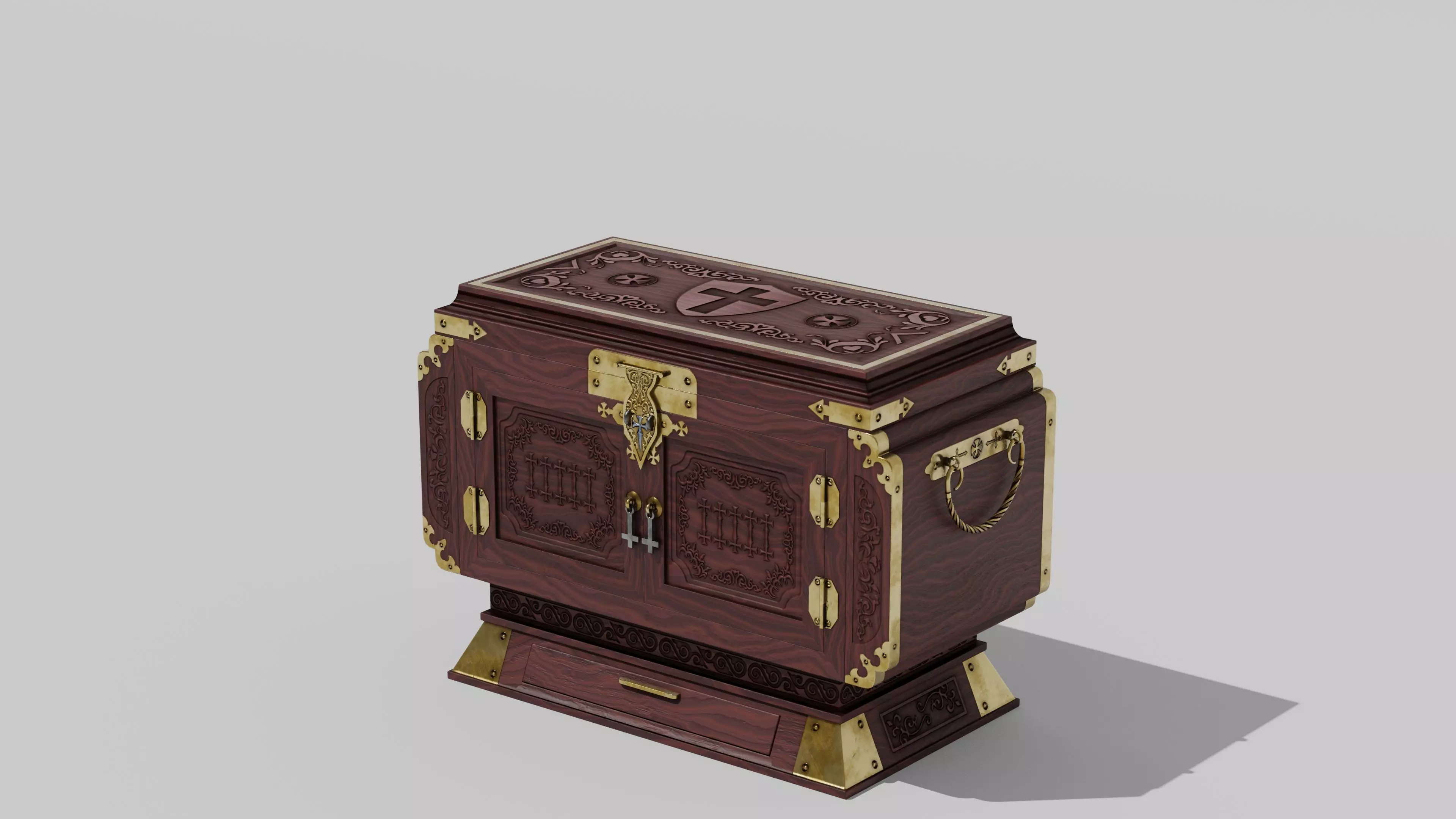 OB 00 05 vampire hunter trunk Low-poly 3D model_0
