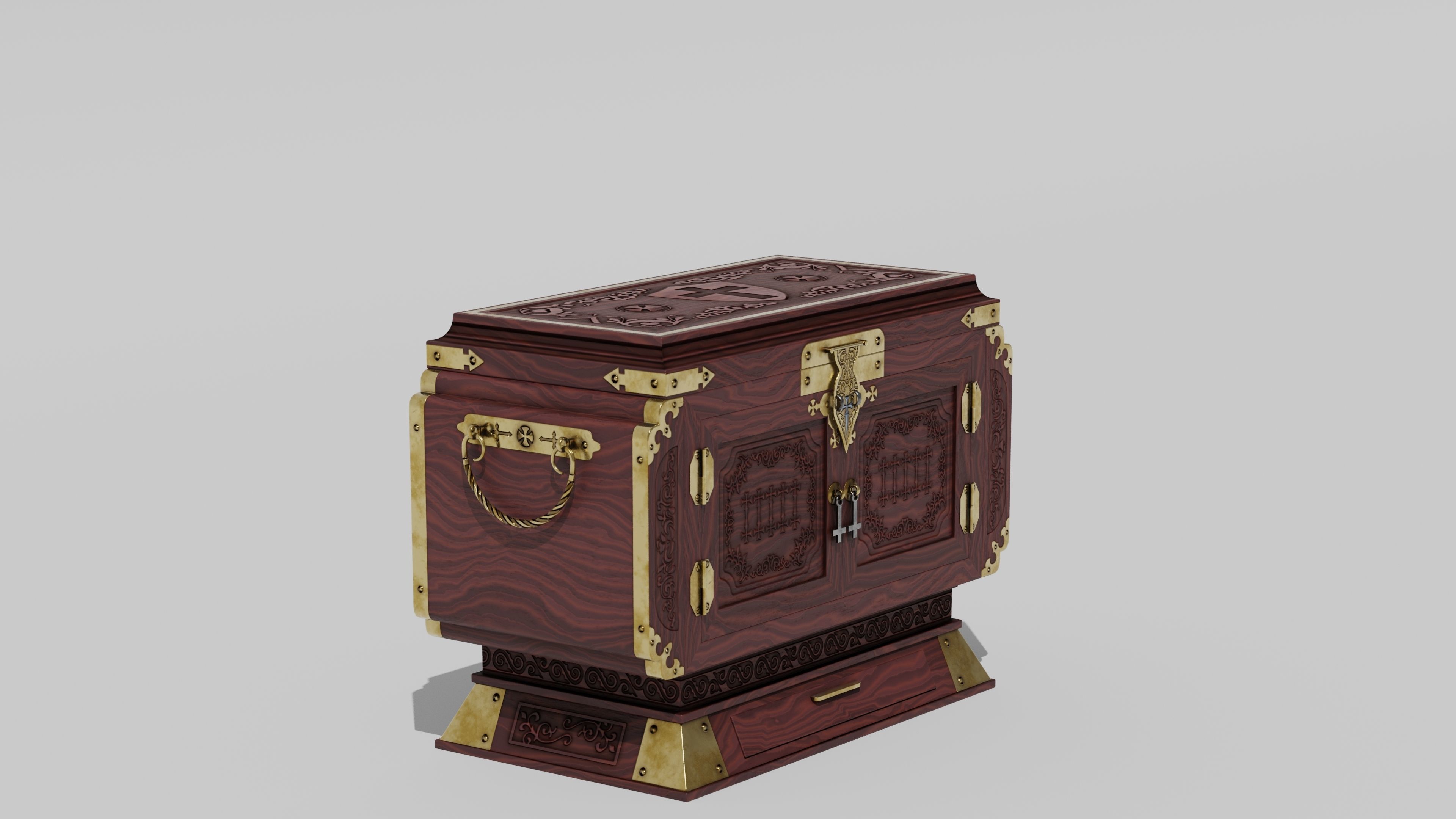 OB 00 05 vampire hunter trunk Low-poly 3D model_2