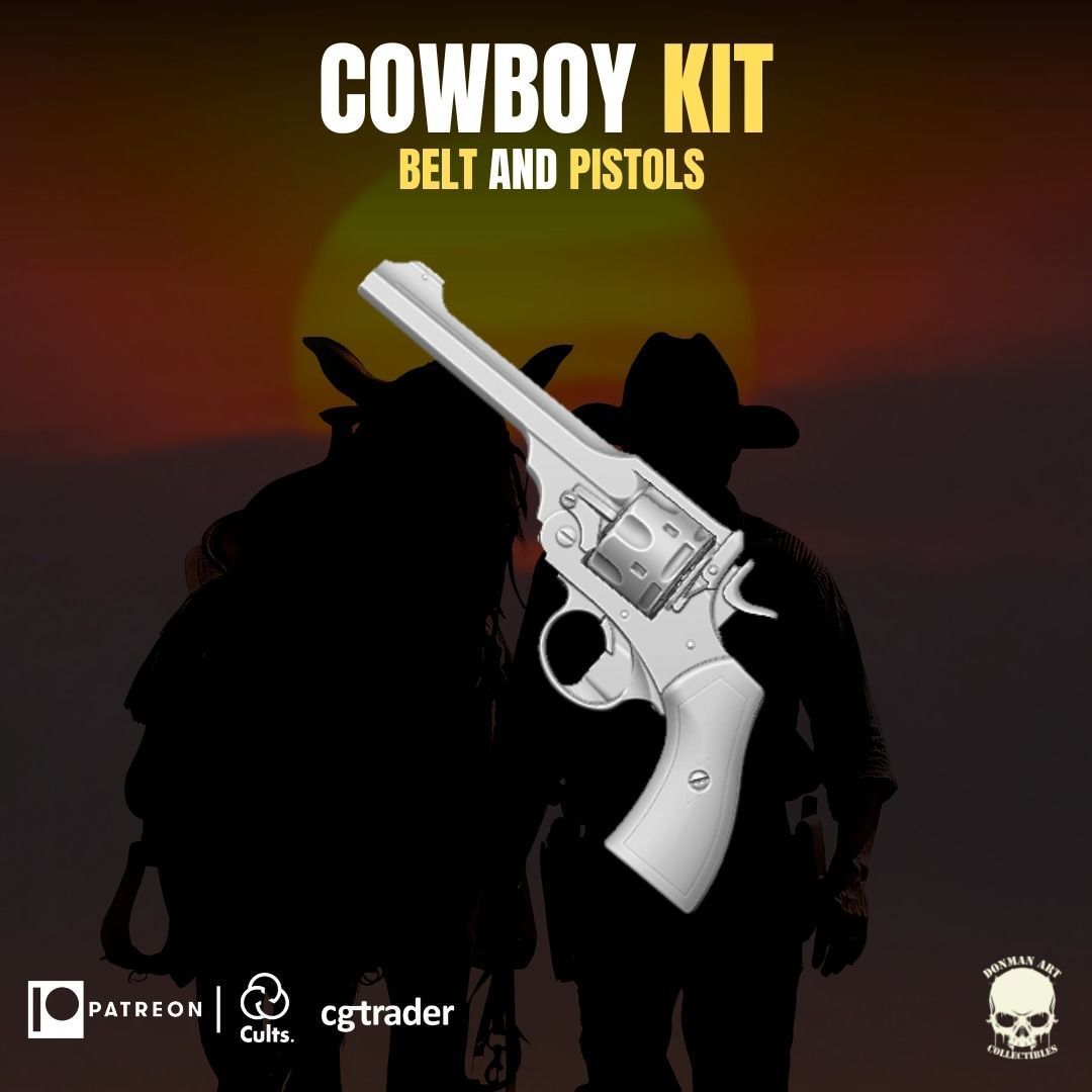 Cowboy Kit for action figures 3D print model_13
