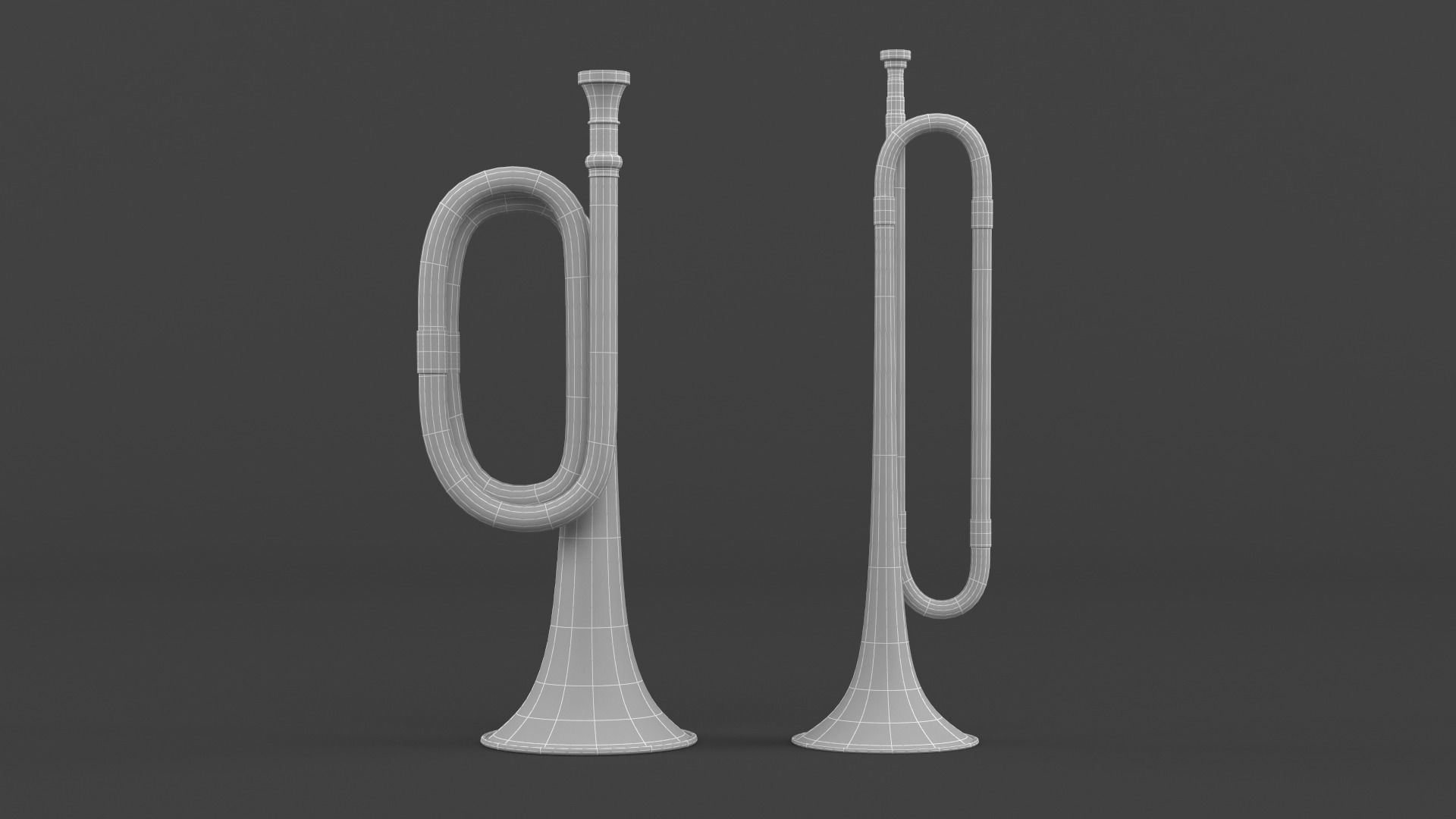 Trumpets brass trumpet 3D model_9