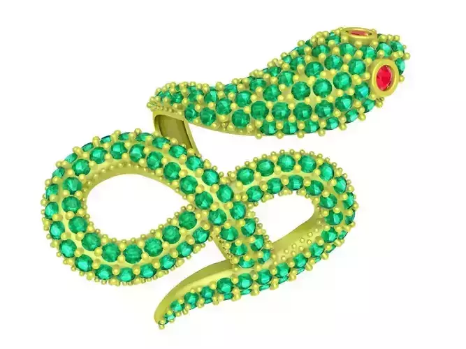 Zodiac diamond snake ring for women  4062