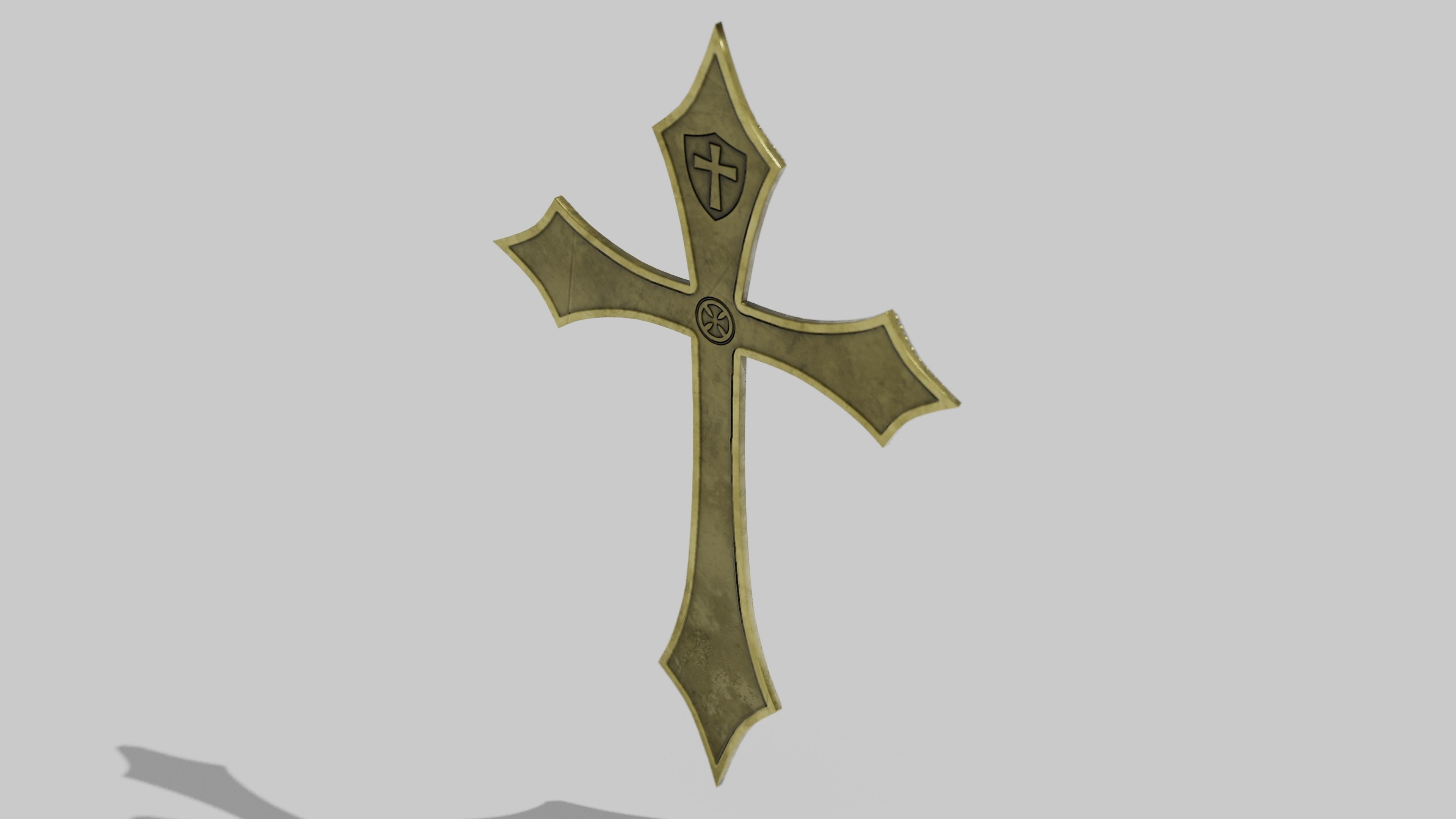OB 00 06 vampire hunter crucifix a Low-poly 3D model_2