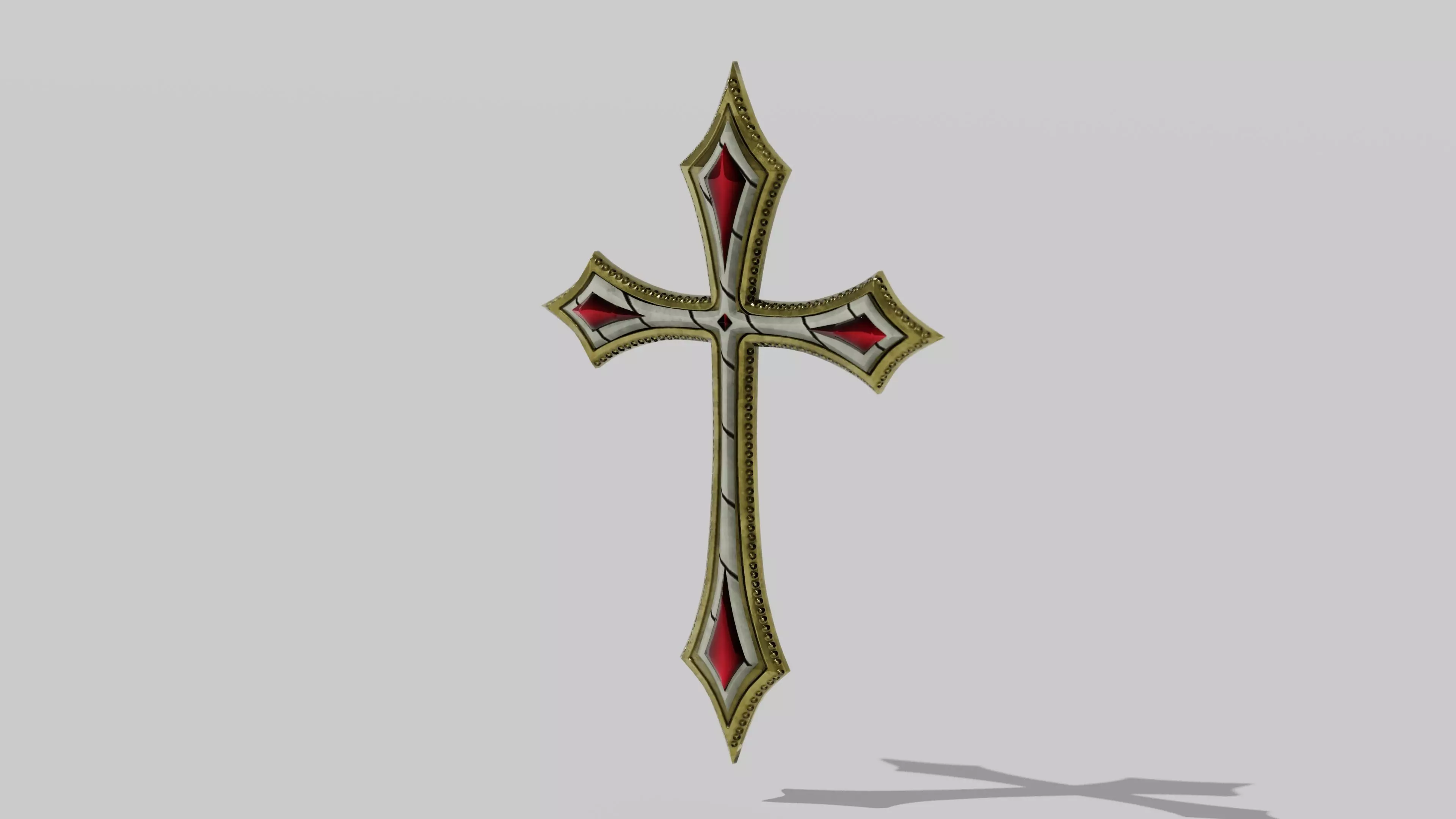 OB 00 06 vampire hunter crucifix a Low-poly 3D model_0
