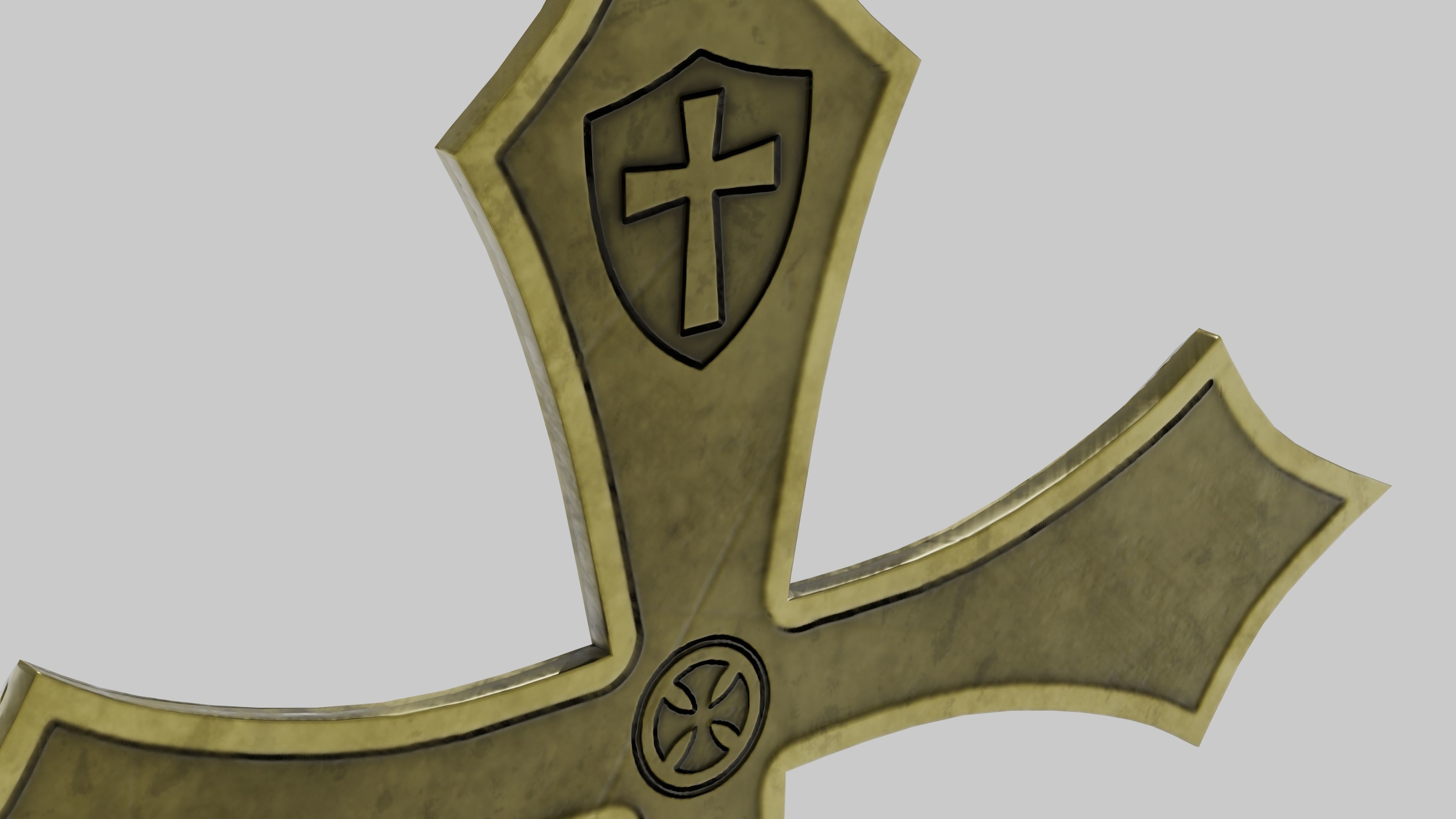 OB 00 06 vampire hunter crucifix a Low-poly 3D model_5