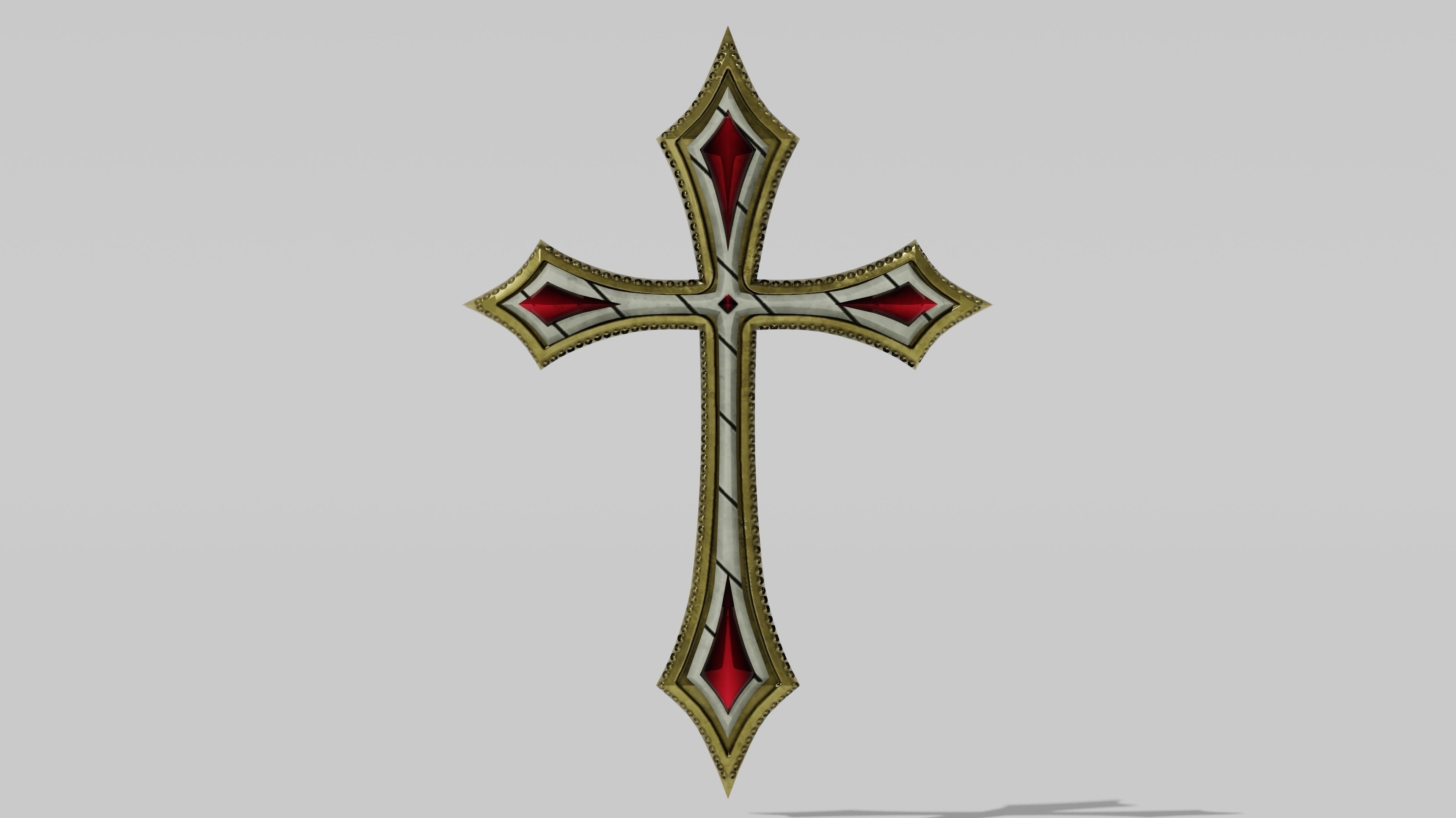 OB 00 06 vampire hunter crucifix a Low-poly 3D model_7