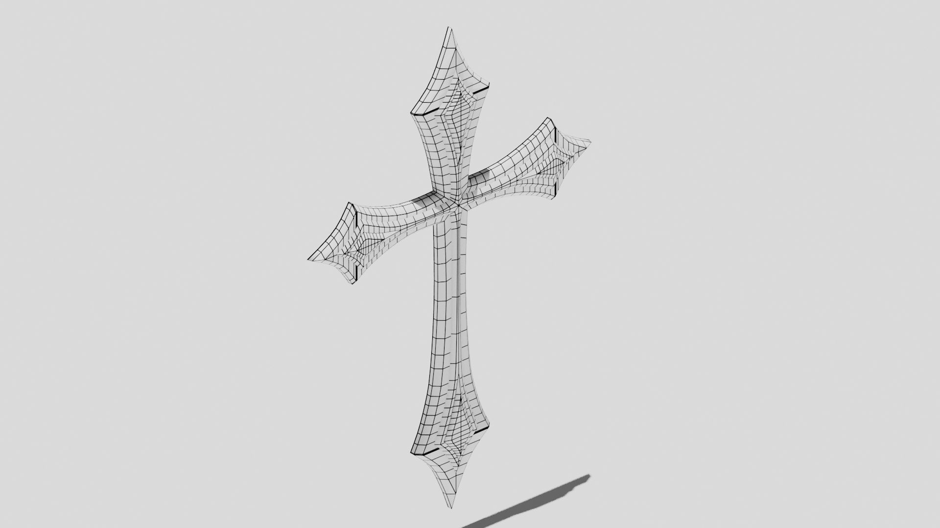 OB 00 06 vampire hunter crucifix a Low-poly 3D model_8