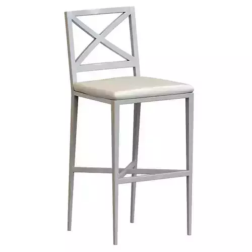 AZIMUTH CROSS BARSTOOL WITH BACK beluga