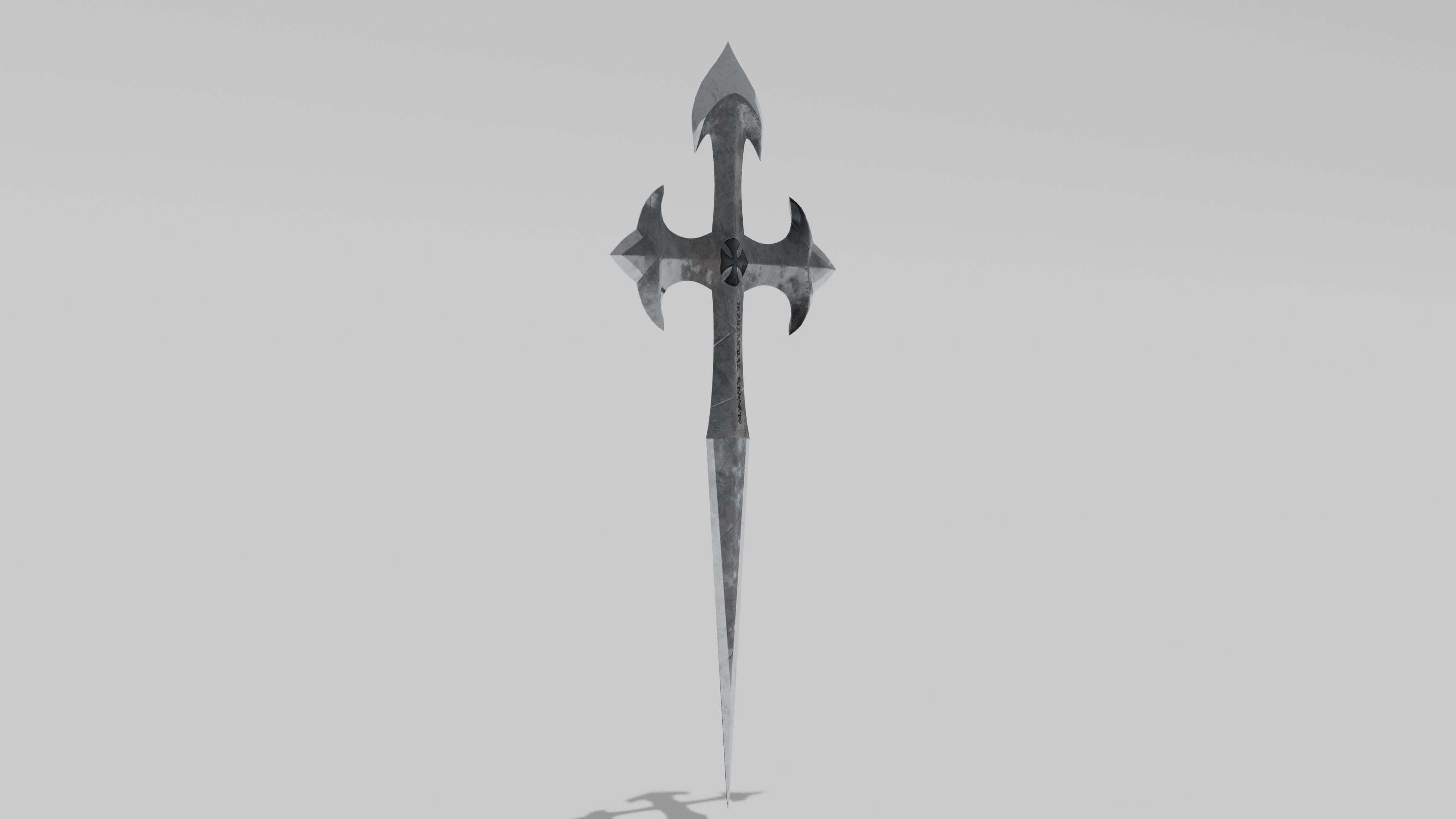 OB 00 07 vampire hunter crucifix b Low-poly 3D model_1