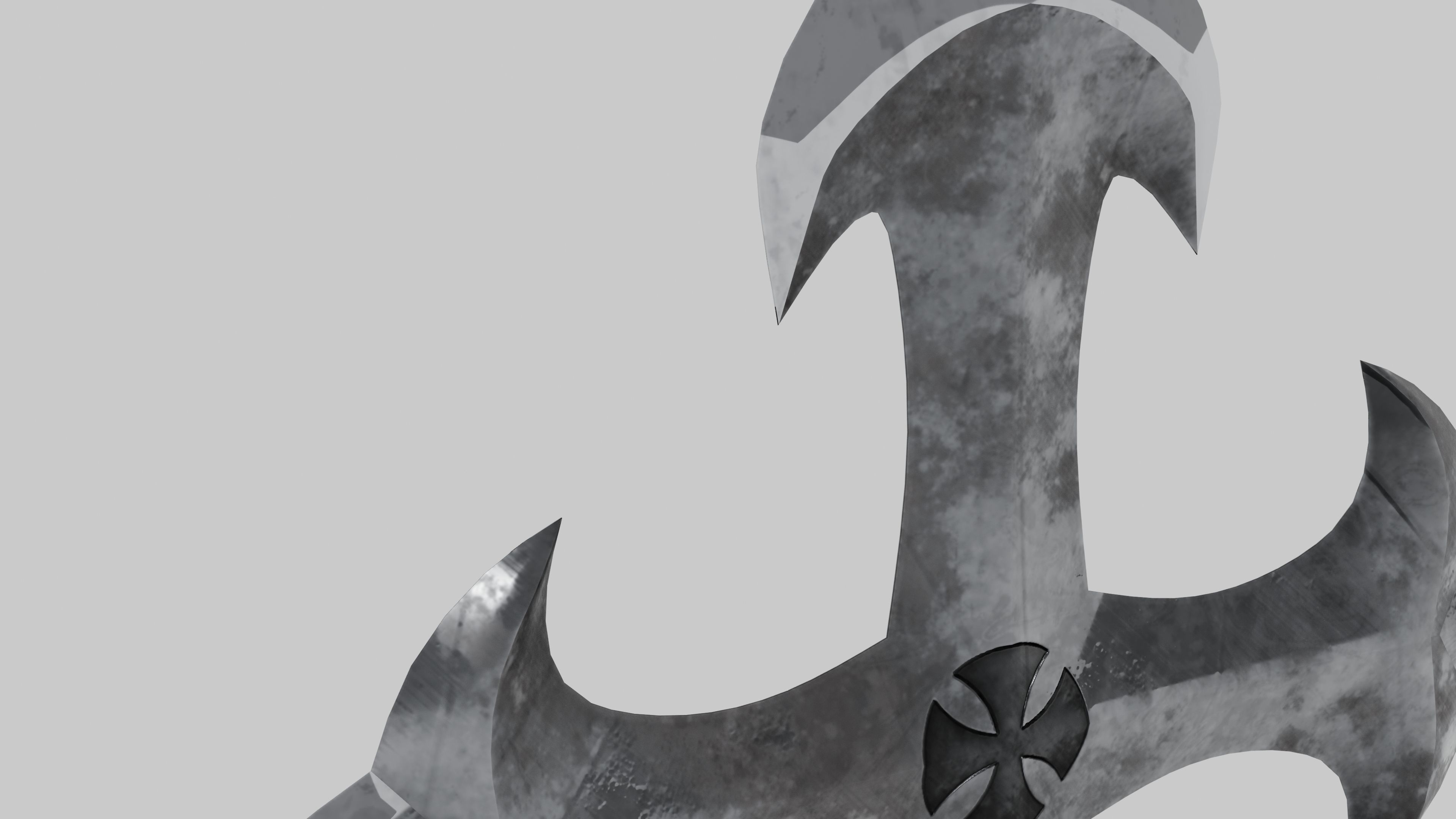 OB 00 07 vampire hunter crucifix b Low-poly 3D model_2