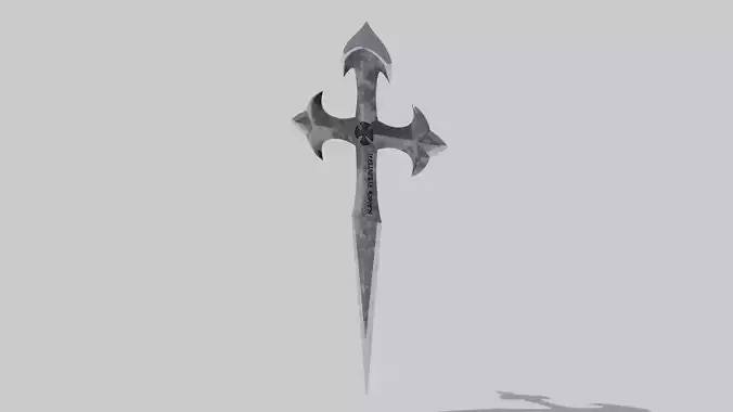 OB 00 07 vampire hunter crucifix b Low-poly 3D model