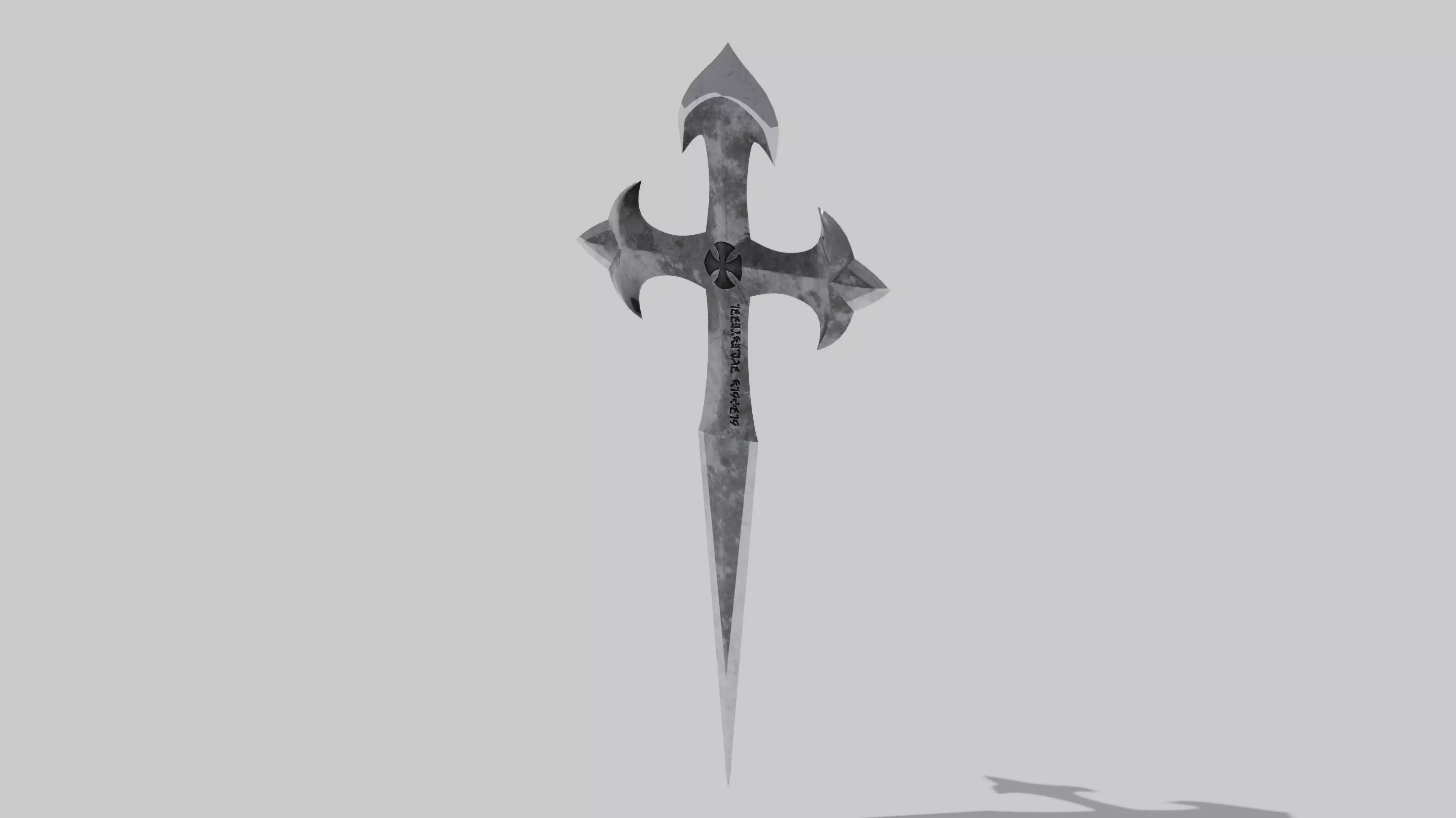 OB 00 07 vampire hunter crucifix b Low-poly 3D model_0