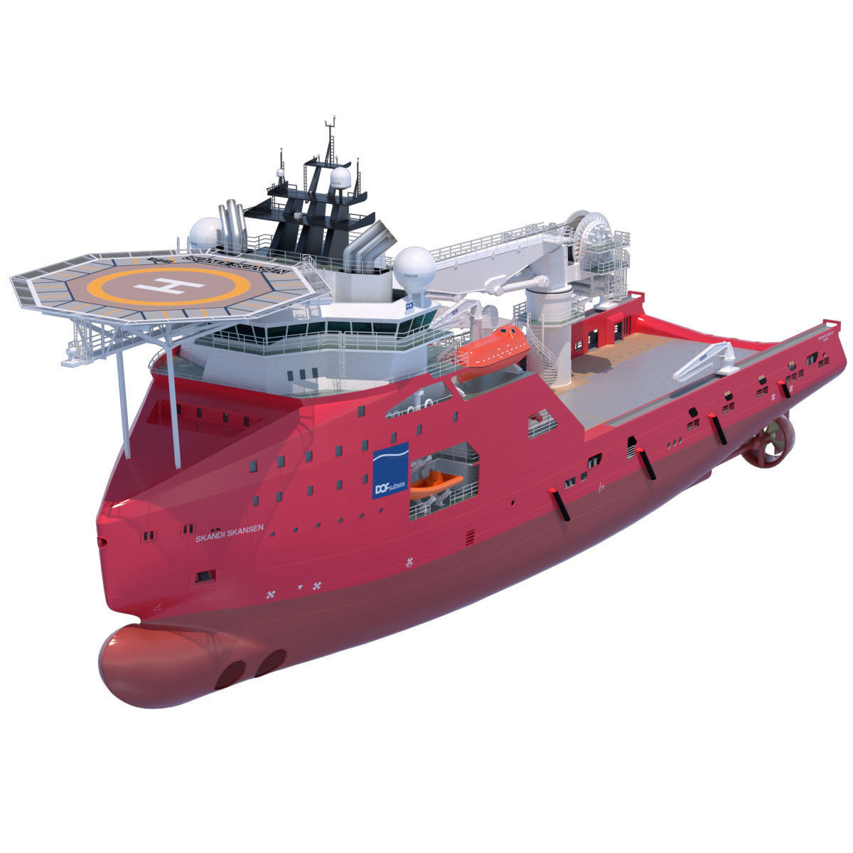 Construction Anchor Handling Vessel SKANDI SKANSEN 3D model_2