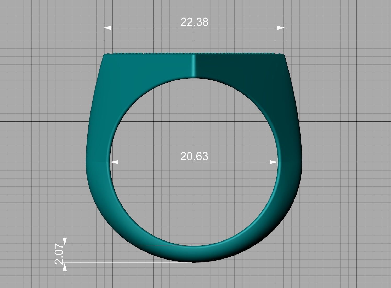 Superman Diamond Signet Ring 3dprint model 8-13US sizes 3D print model_18