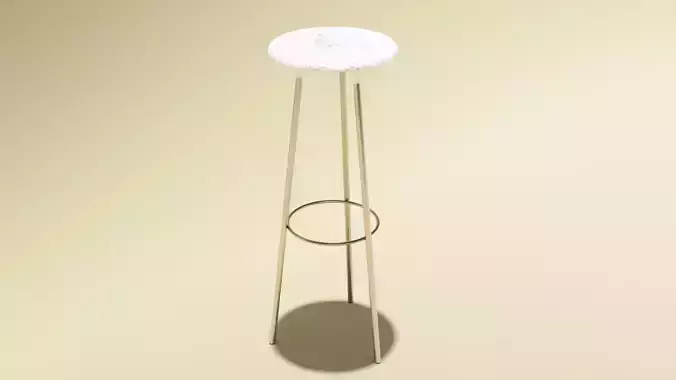 MDS01  simple bar stool kitchen stool  white