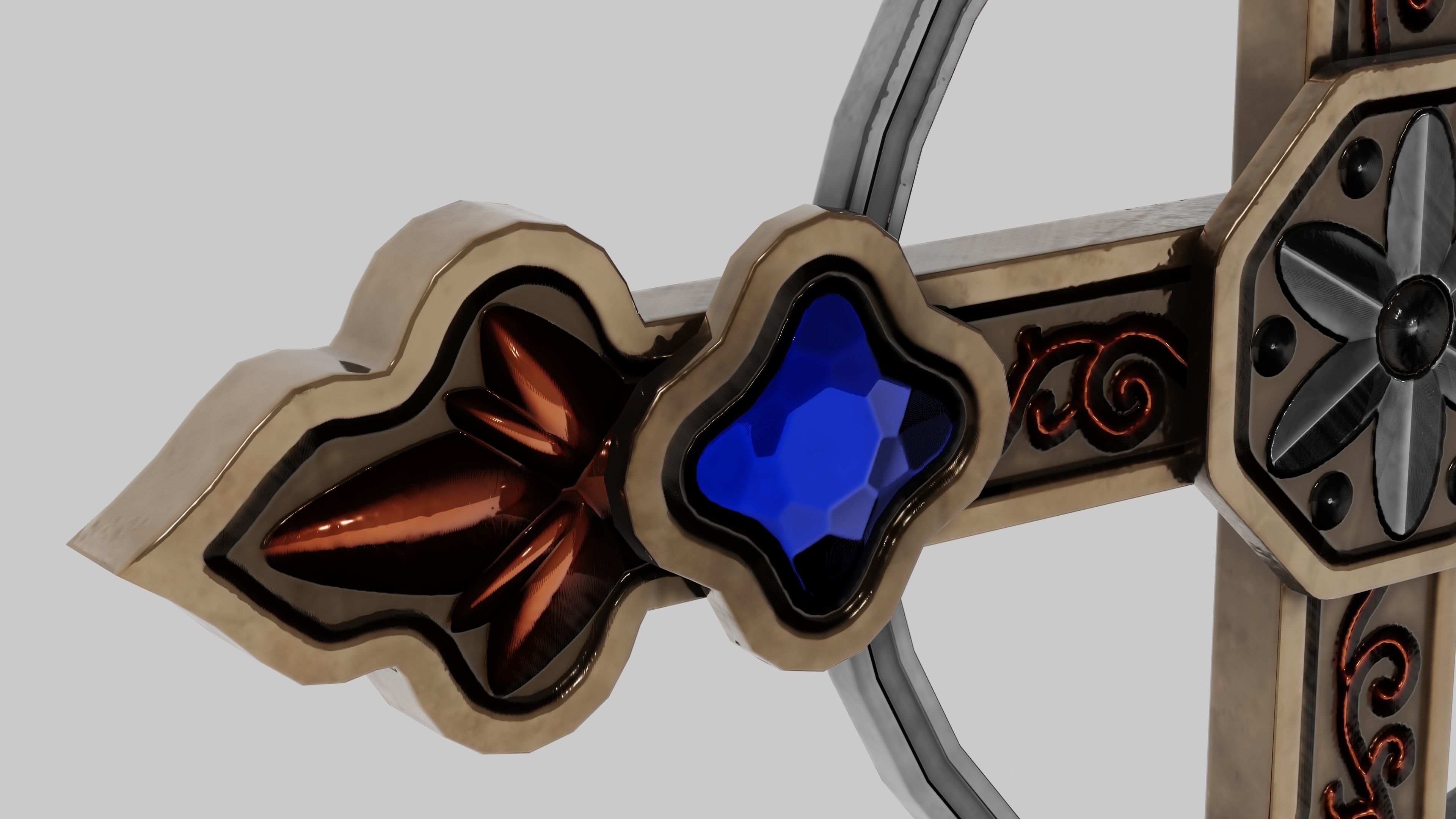 OB 00 08 vampire hunter crucifix c Low-poly 3D model_4