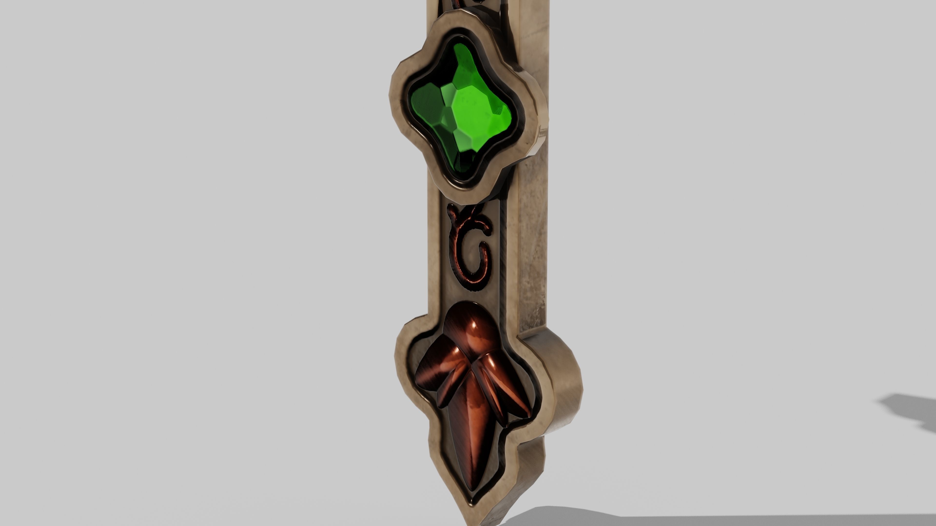 OB 00 08 vampire hunter crucifix c Low-poly 3D model_5