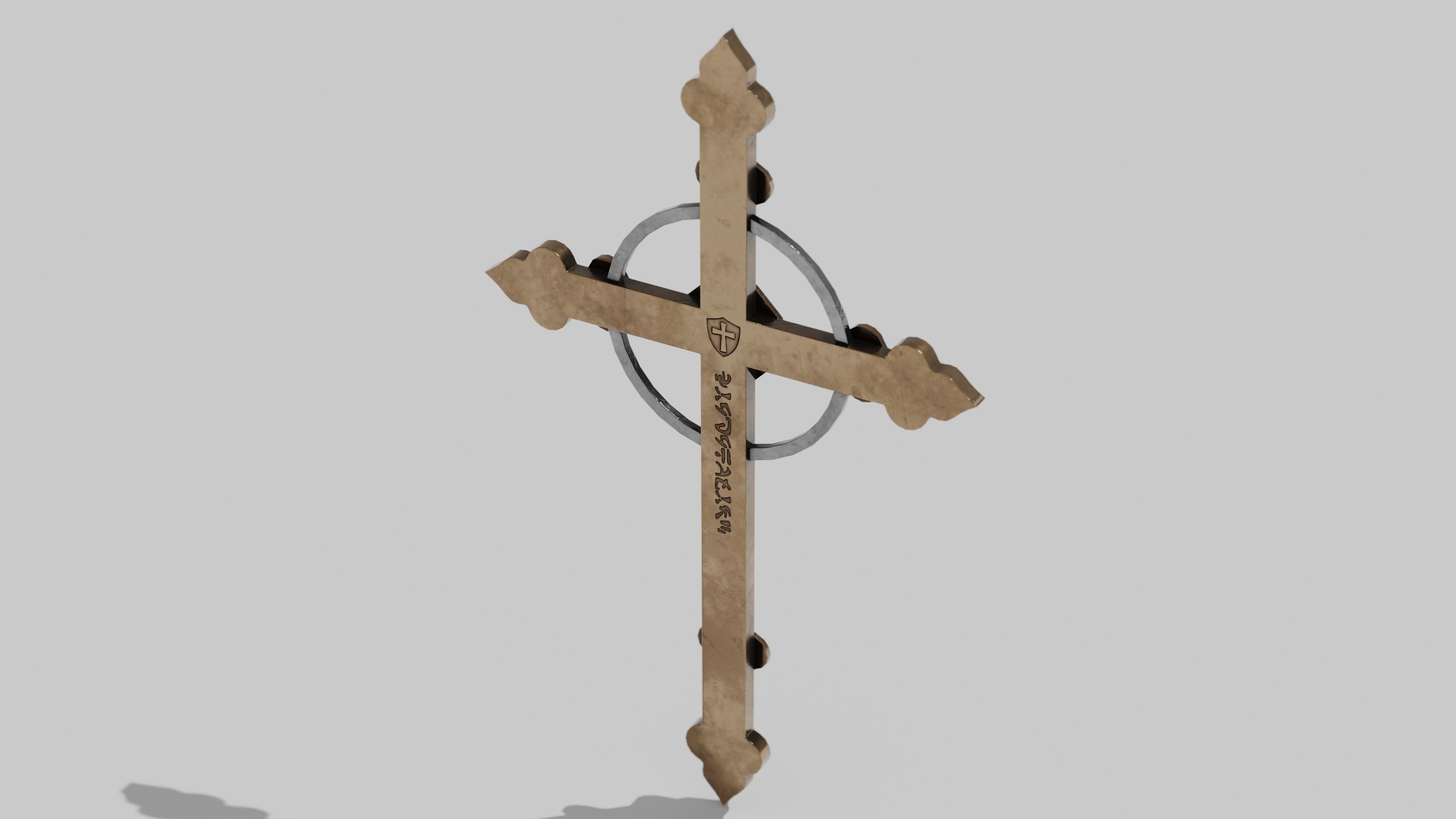 OB 00 08 vampire hunter crucifix c Low-poly 3D model_2