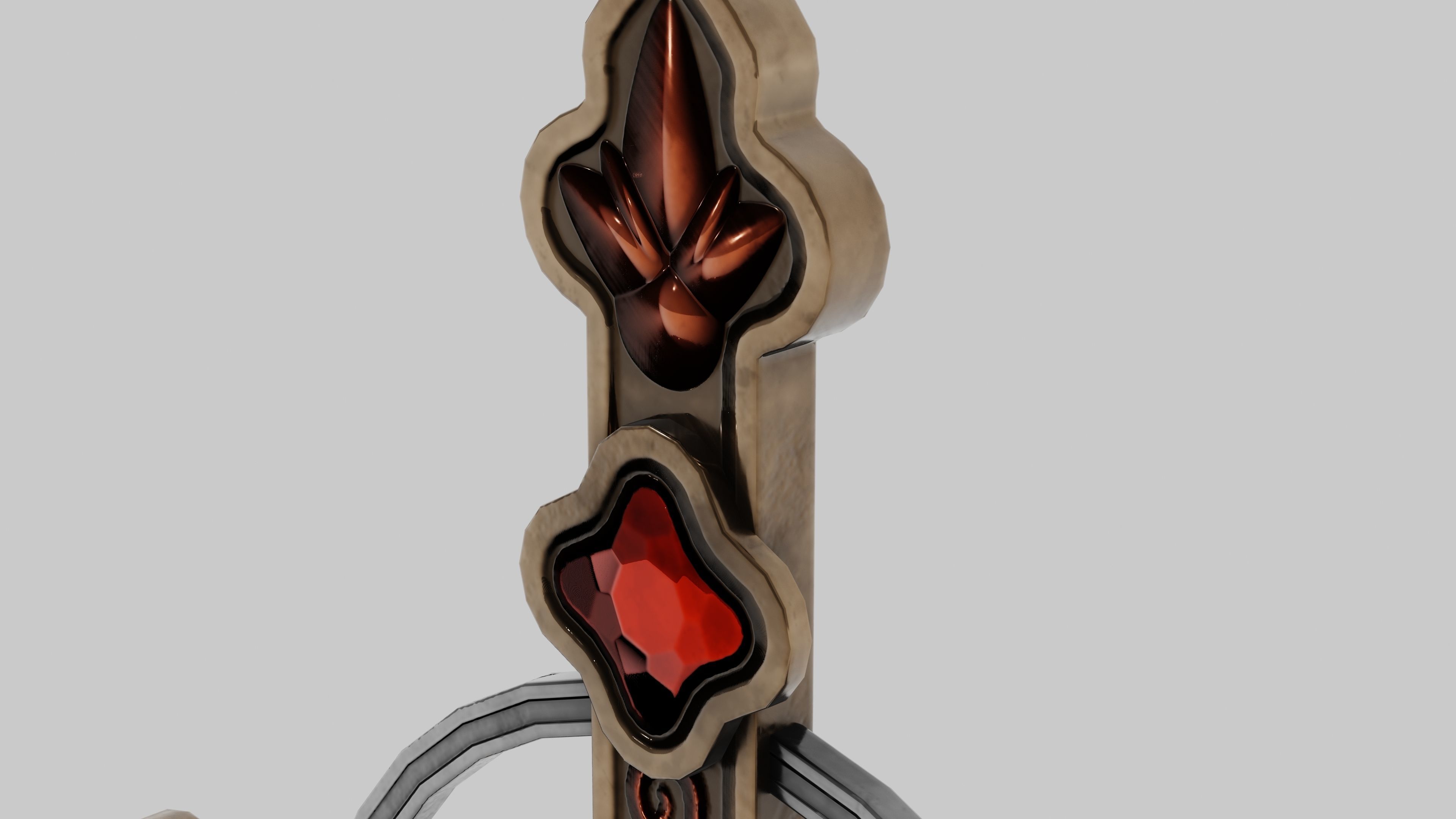 OB 00 08 vampire hunter crucifix c Low-poly 3D model_3