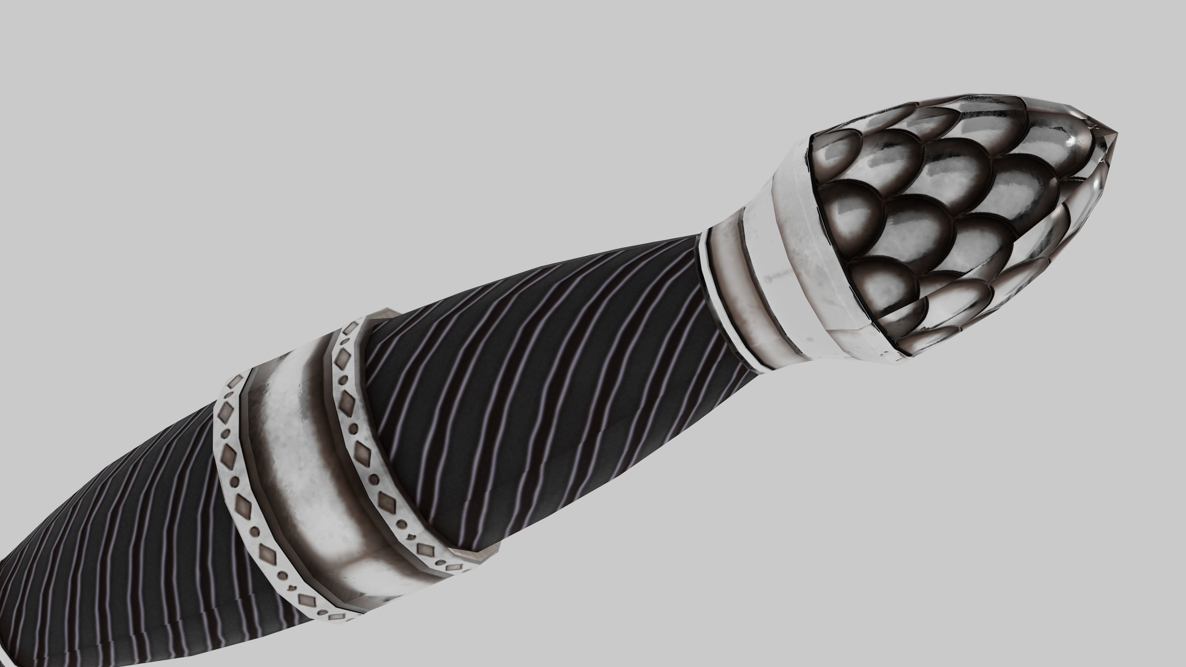 OB 00 09 vampire hunter dagger Low-poly 3D model_3