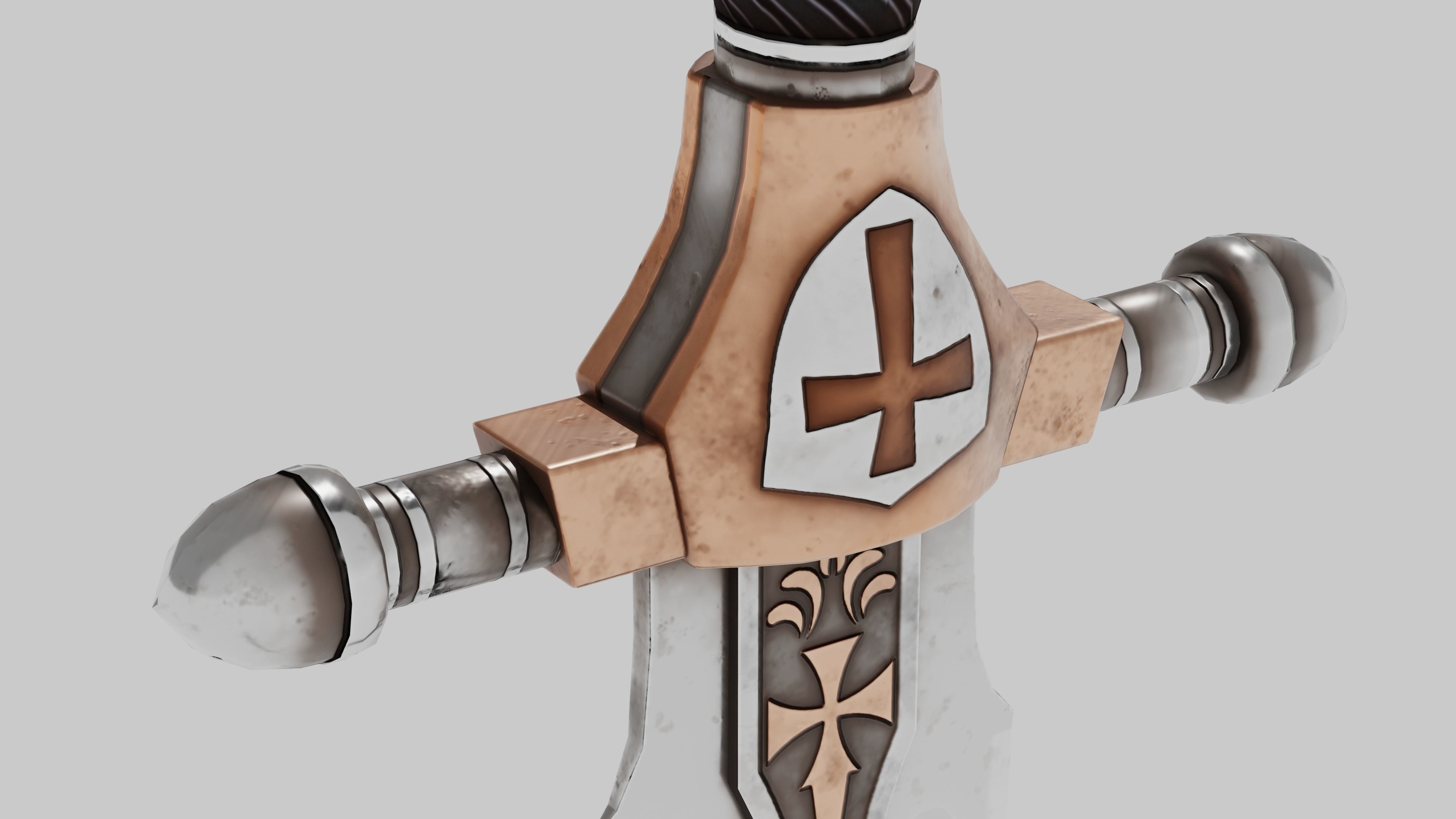 OB 00 09 vampire hunter dagger Low-poly 3D model_2